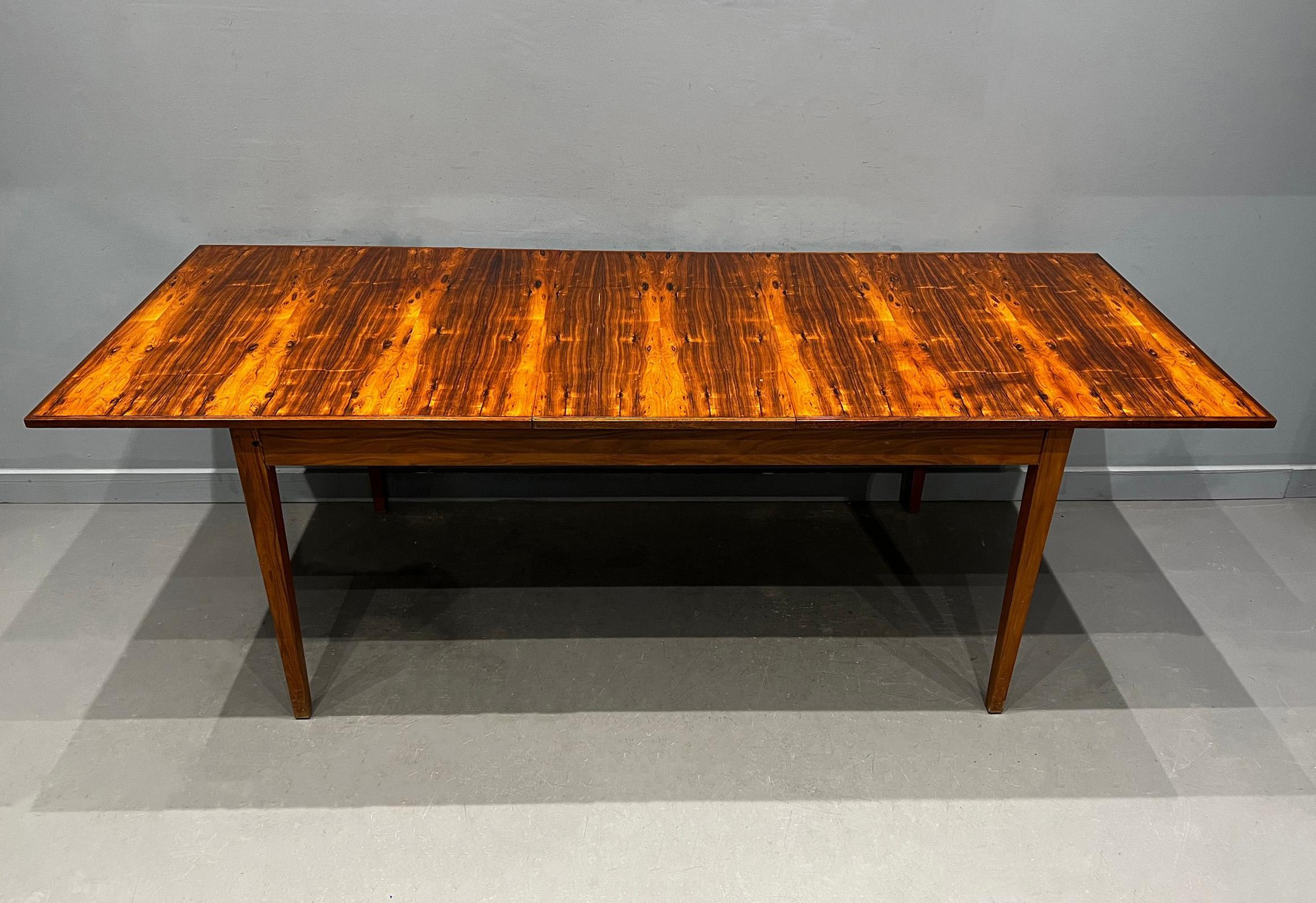 20th Century Rosewood Dining Table Seating Eight c. 1965 For Sale