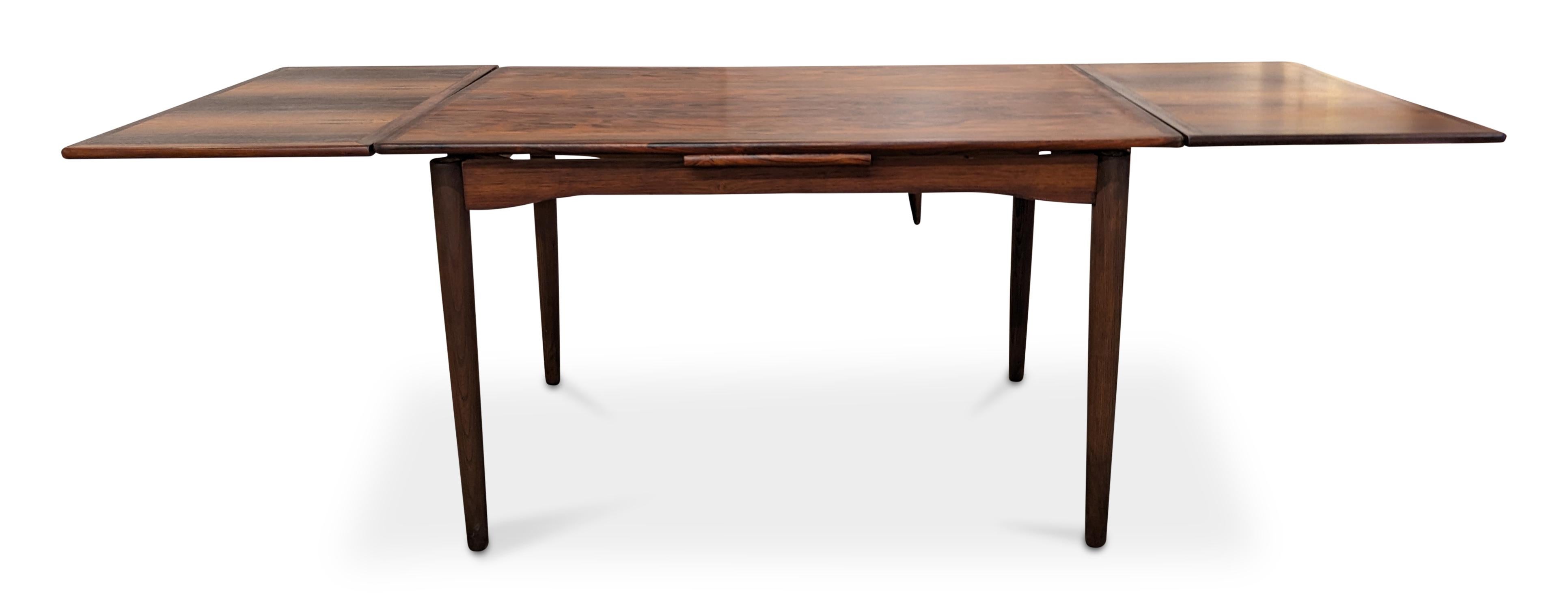 Rosewood Dining Table w 2 Hidden Leaves - 022455 Vintage Danish Mid Century  2