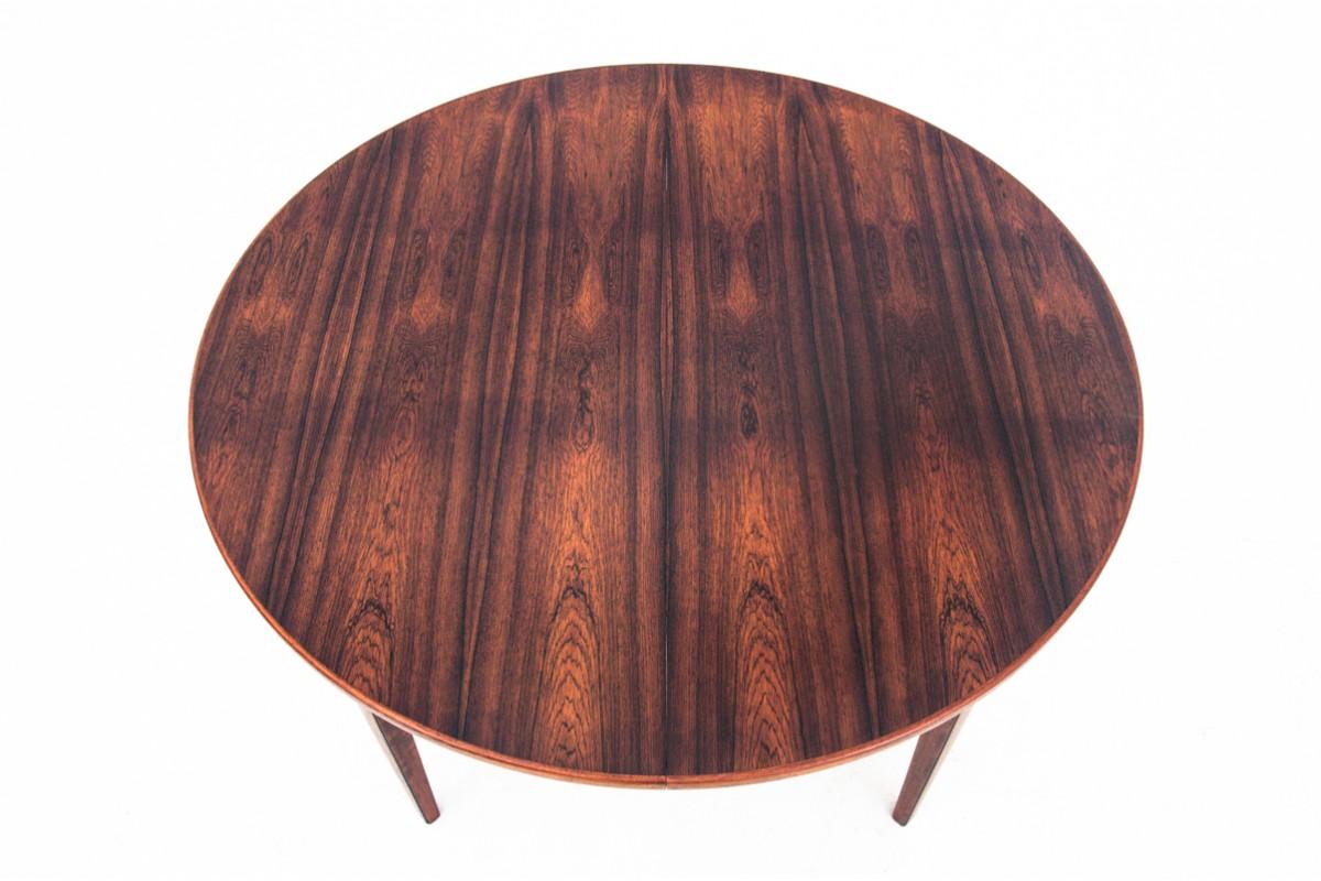 Rosewood dining table with extensions, Denmark, 1960s. Renovated. For Sale 1