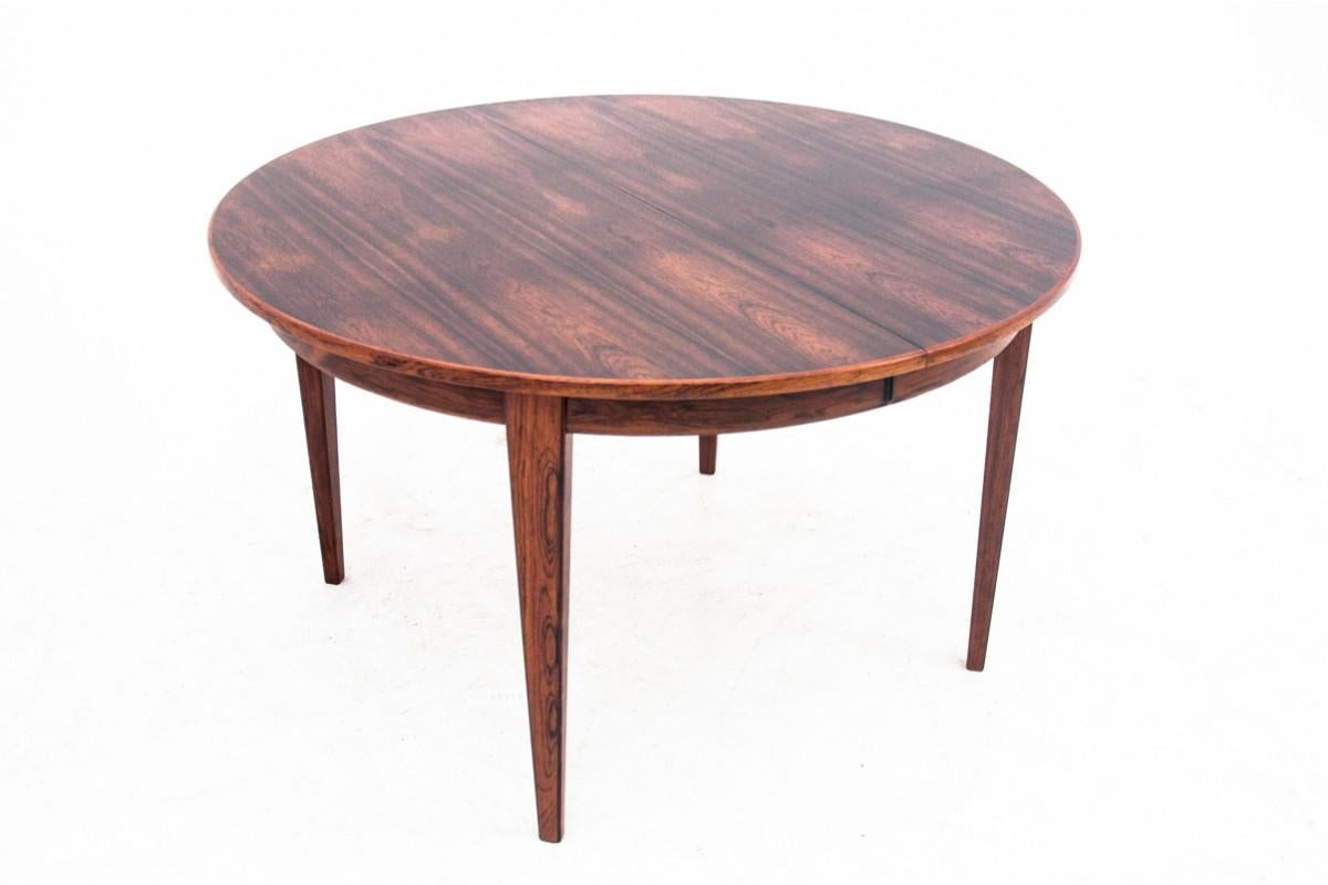 Rosewood dining table with extensions, Denmark, 1960s. Renovated. 2