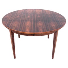 Rosewood dining table with extensions, Denmark, 1960s. Renovated.