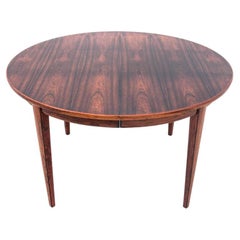 Retro Rosewood dining table with extensions, Denmark, 1960s. Renovated.