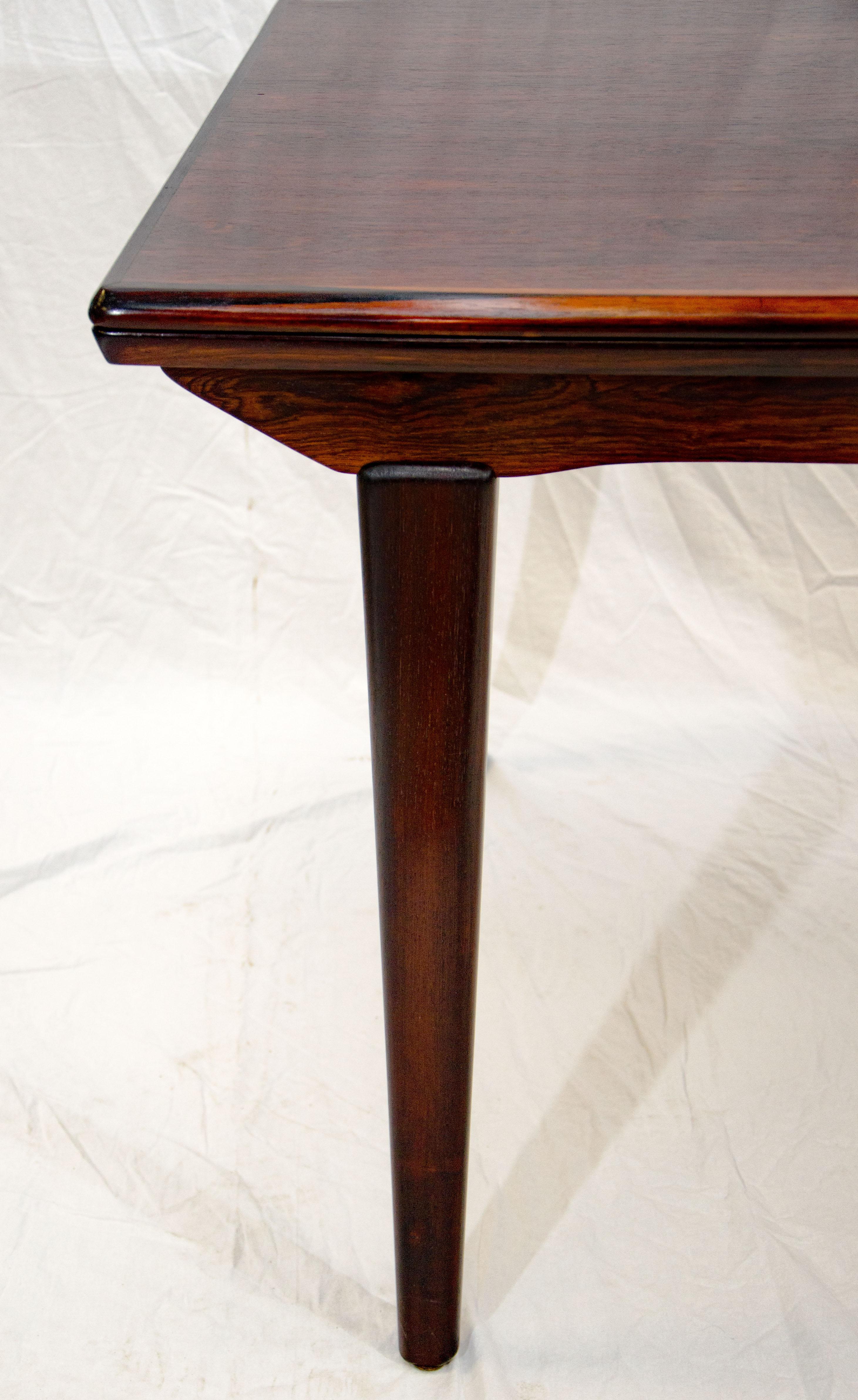 Rosewood Dining Table with Two Draw Leaves, N. O. Møller 3