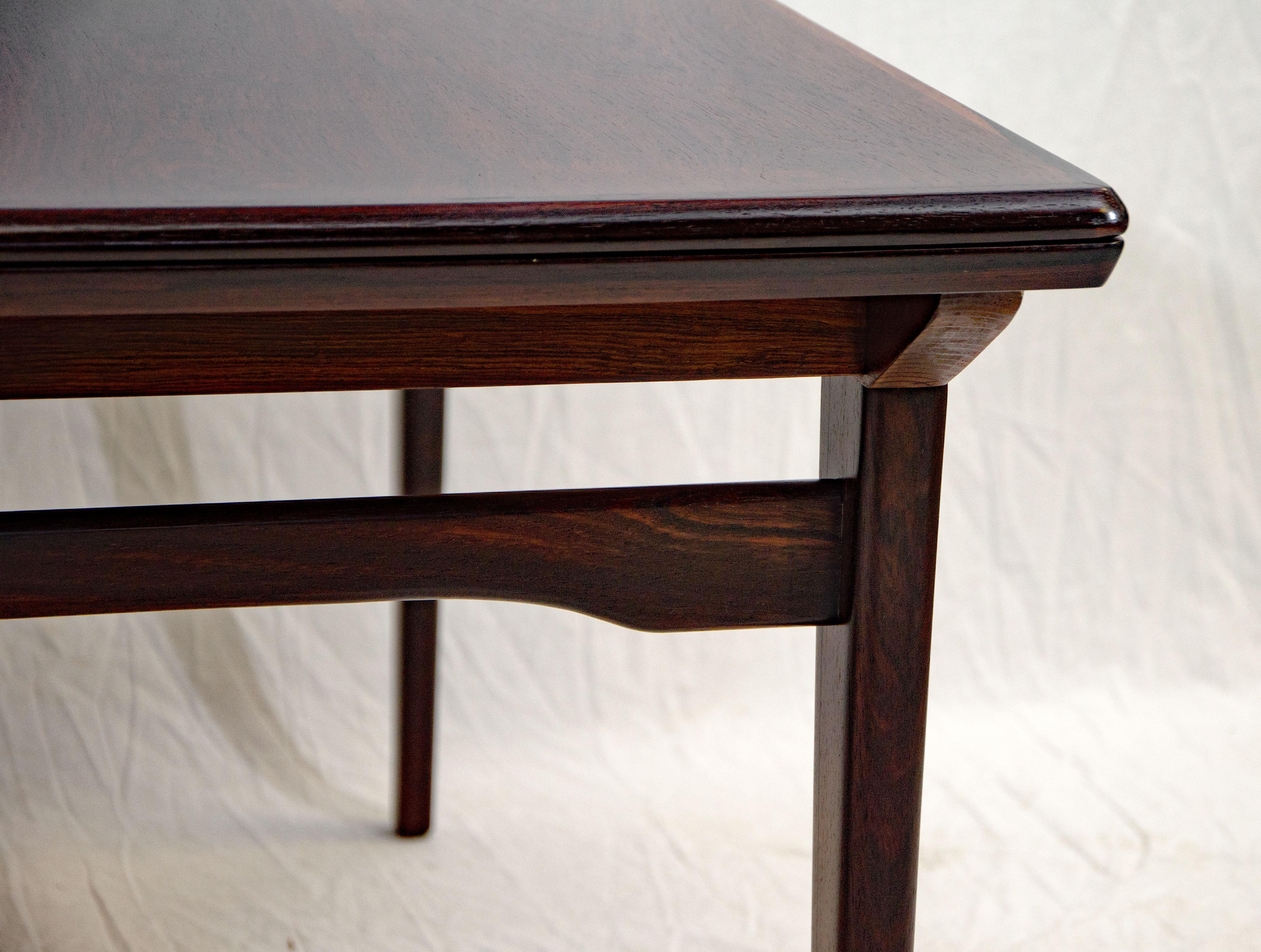Rosewood Dining Table with Two Draw Leaves, N. O. Møller 1