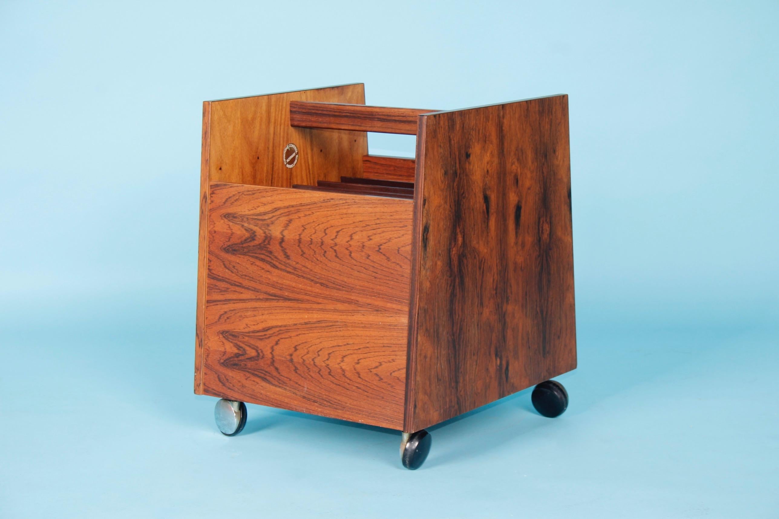 Mid-20th Century Rosewood Disc Storage