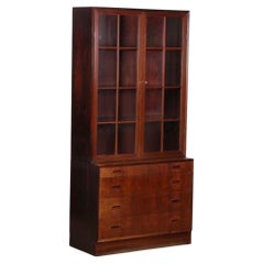 Rosewood display cabinet/bookcase by Lyby Mobler, 1960