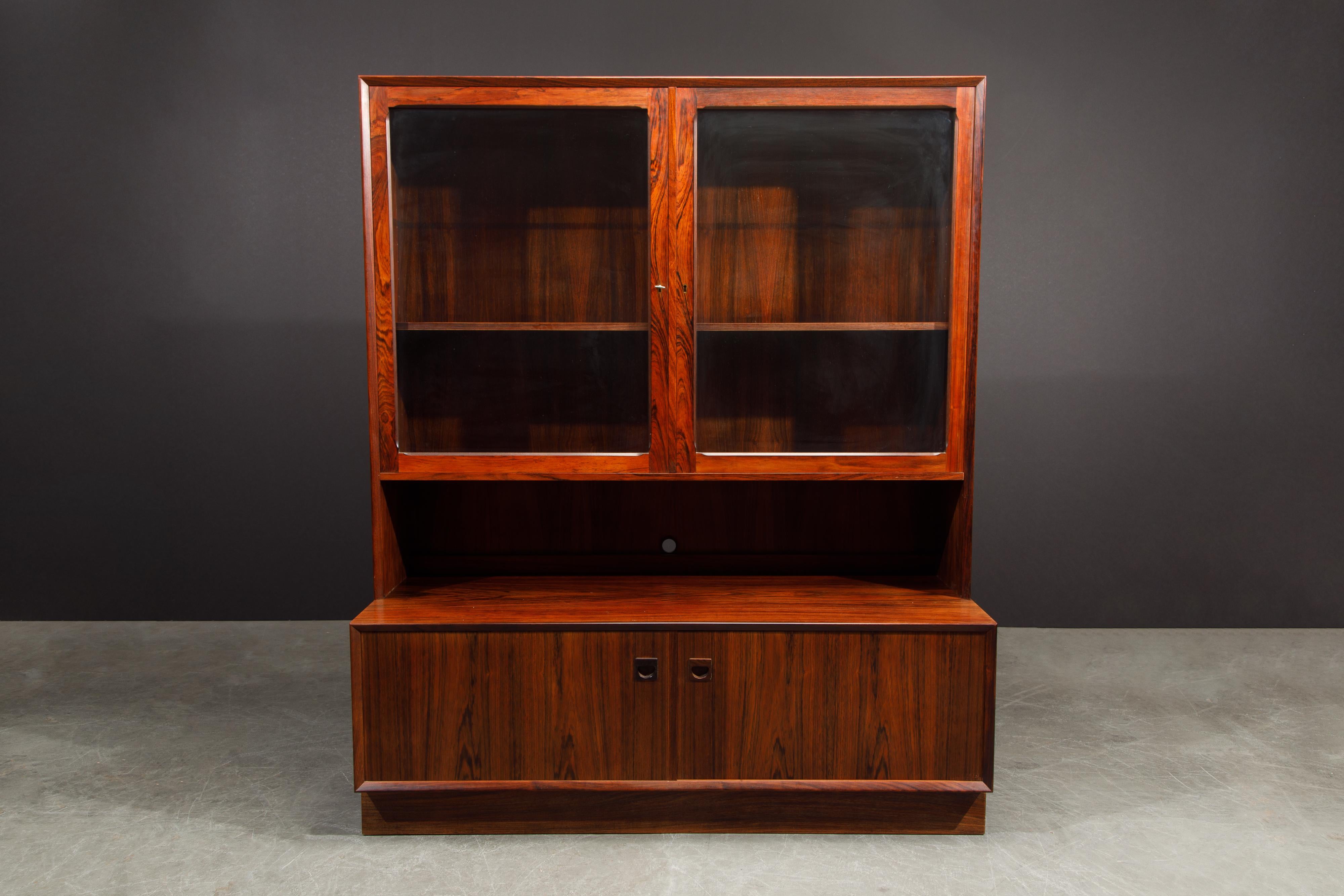 Mid-Century Modern Rosewood Display Cabinet by Eric Brouer for Brouer Møbelfabrik, 1960s, Signed