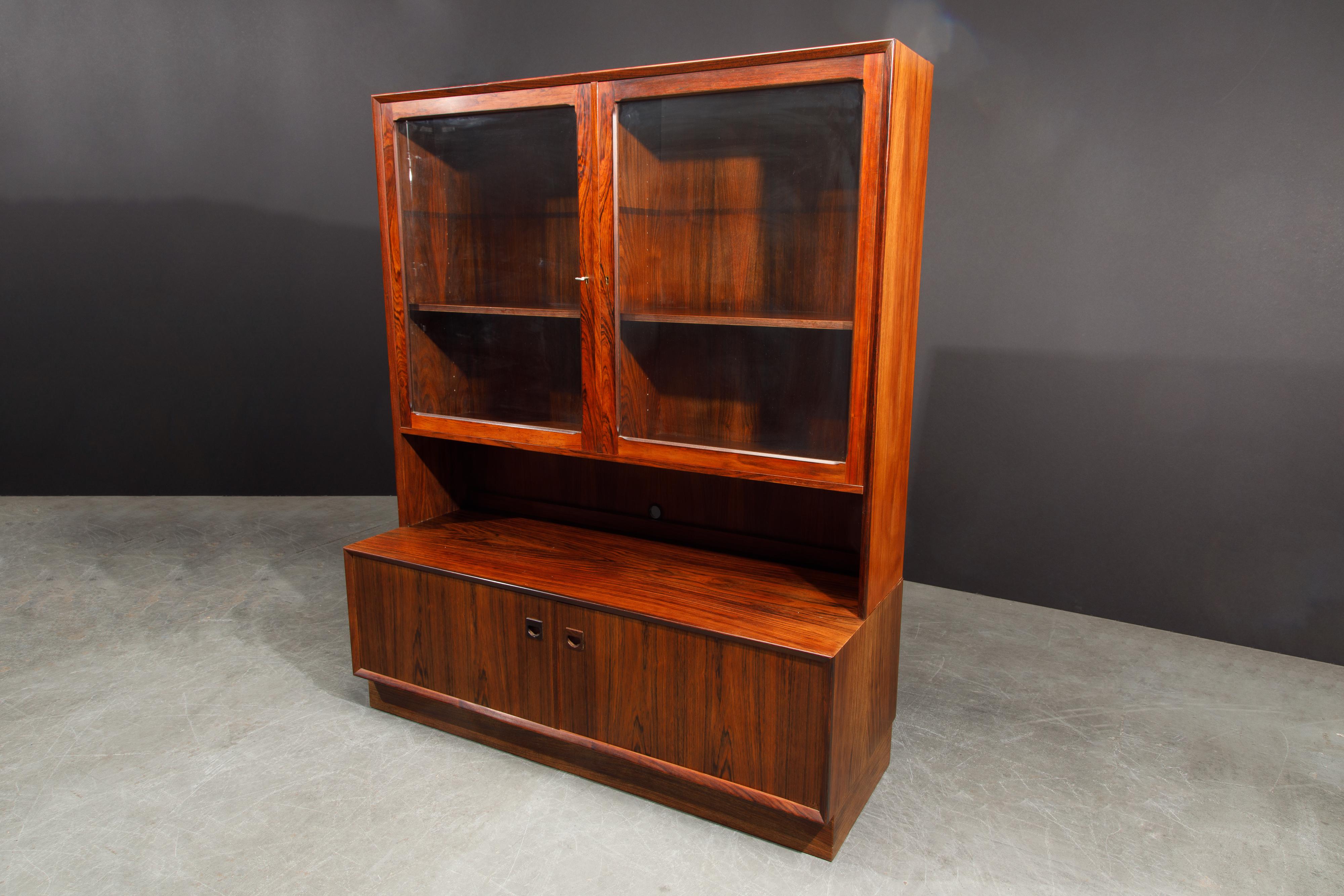 Danish Rosewood Display Cabinet by Eric Brouer for Brouer Møbelfabrik, 1960s, Signed