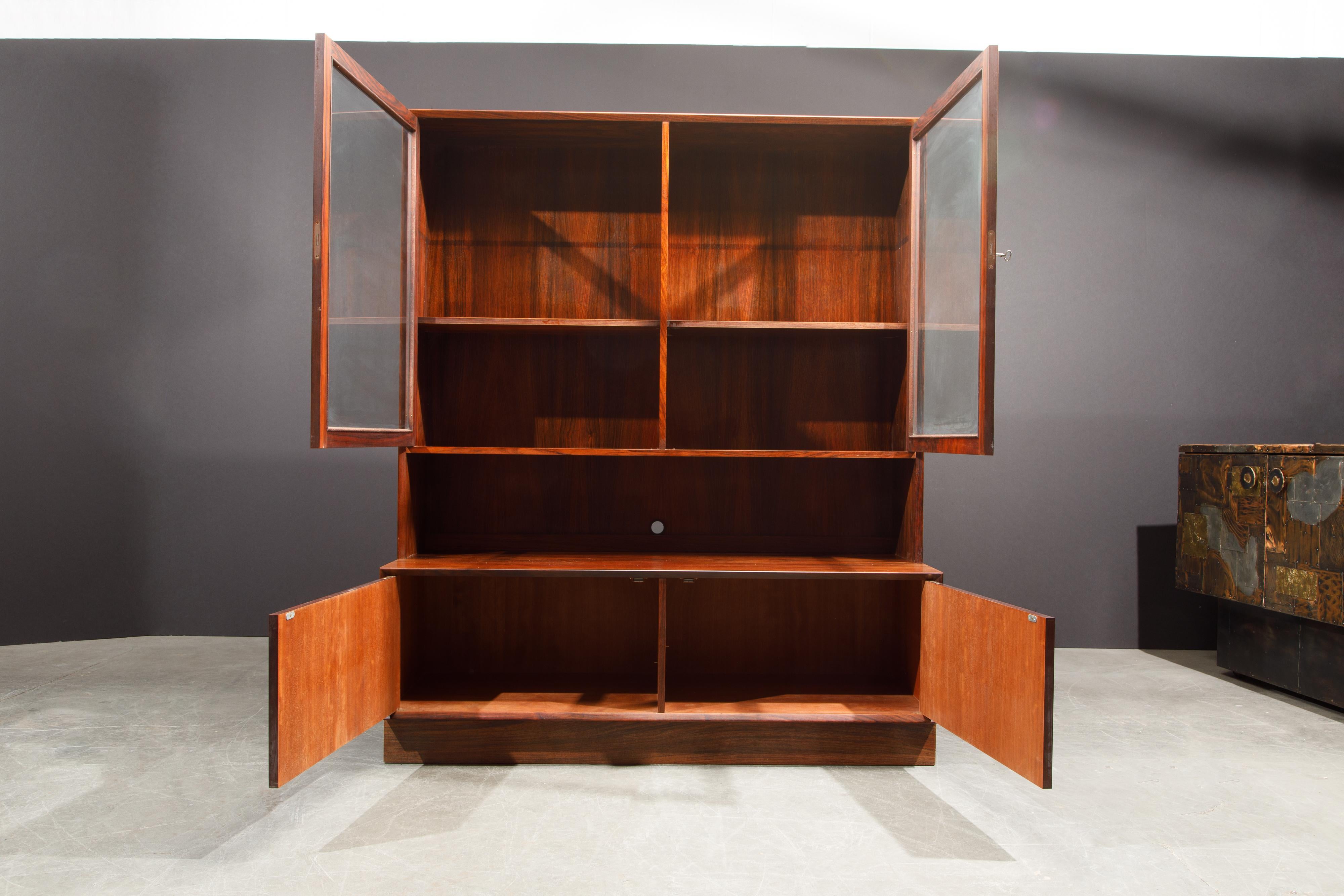 Mid-20th Century Rosewood Display Cabinet by Eric Brouer for Brouer Møbelfabrik, 1960s, Signed