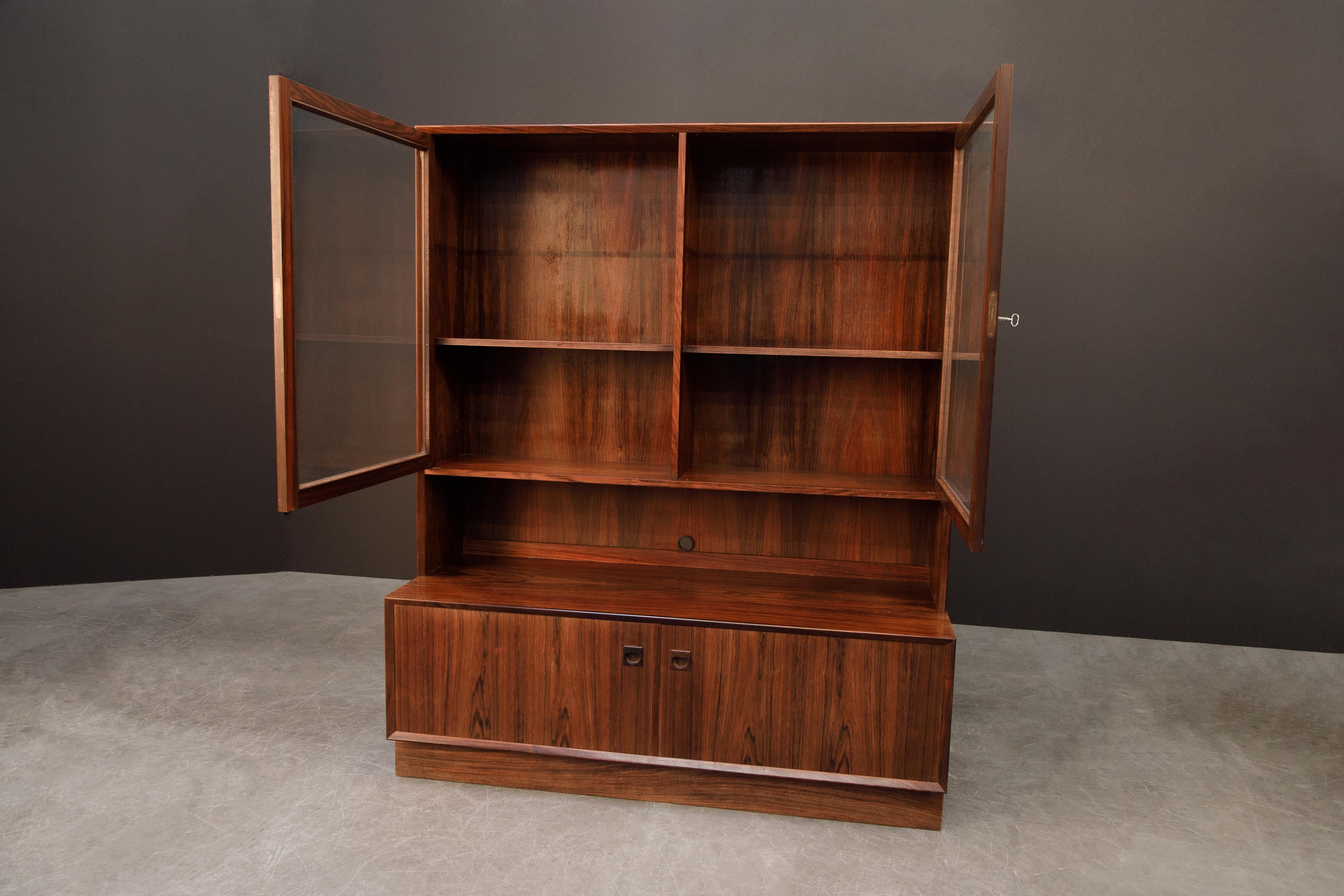 Rosewood Display Cabinet by Eric Brouer for Brouer Møbelfabrik, 1960s, Signed 1