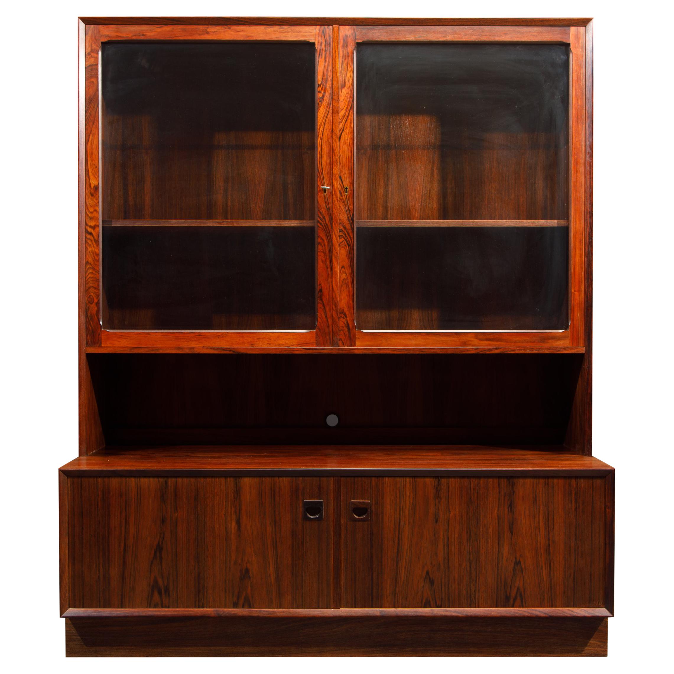 Rosewood Display Cabinet by Eric Brouer for Brouer Møbelfabrik, 1960s, Signed
