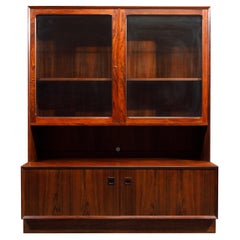 Retro Rosewood Display Cabinet by Eric Brouer for Brouer Møbelfabrik, 1960s, Signed