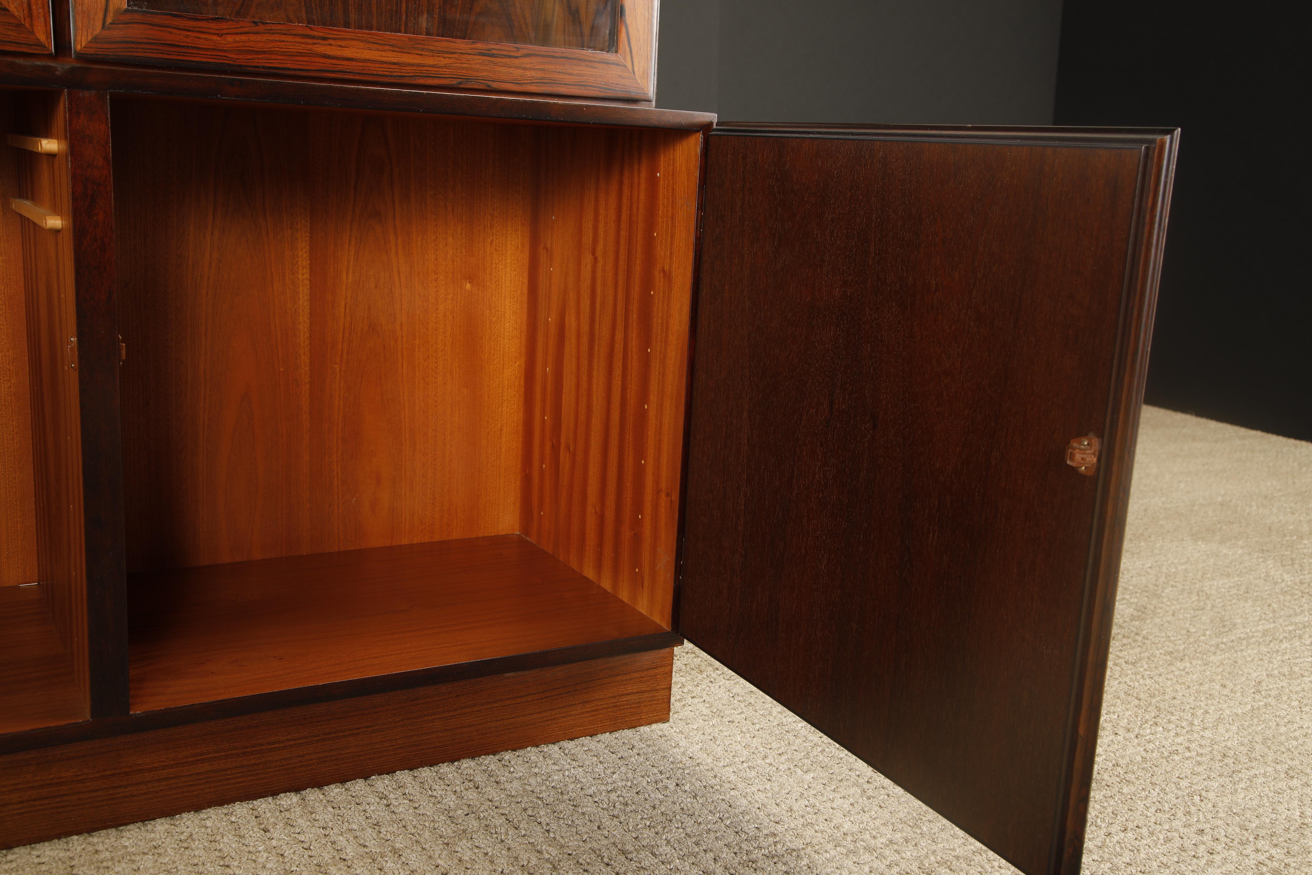 Rosewood Display Cabinet by Gunni Omann for Omann Jun Møbelfabrik 1960s, Signed For Sale 4