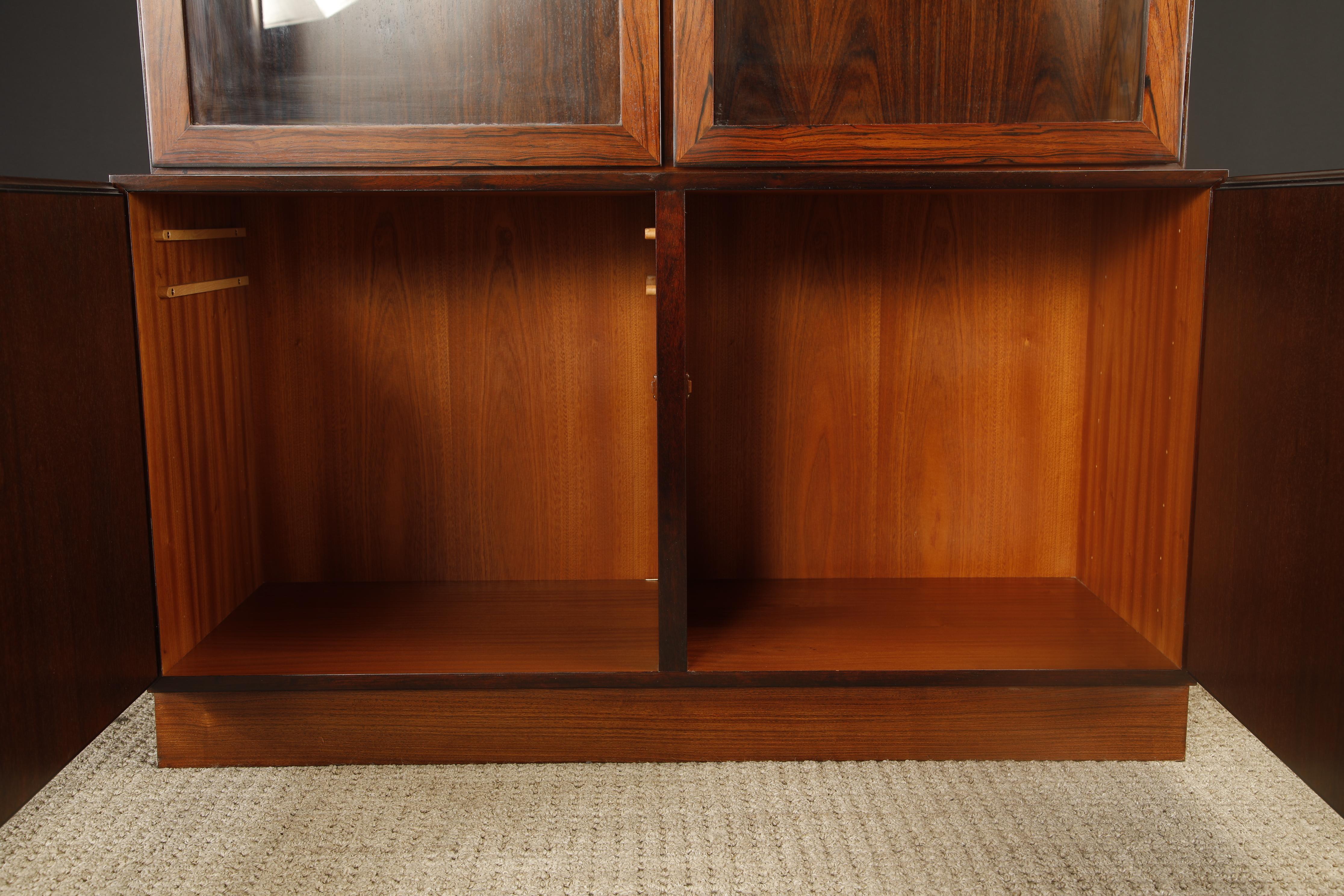 Rosewood Display Cabinet by Gunni Omann for Omann Jun Møbelfabrik 1960s, Signed For Sale 5
