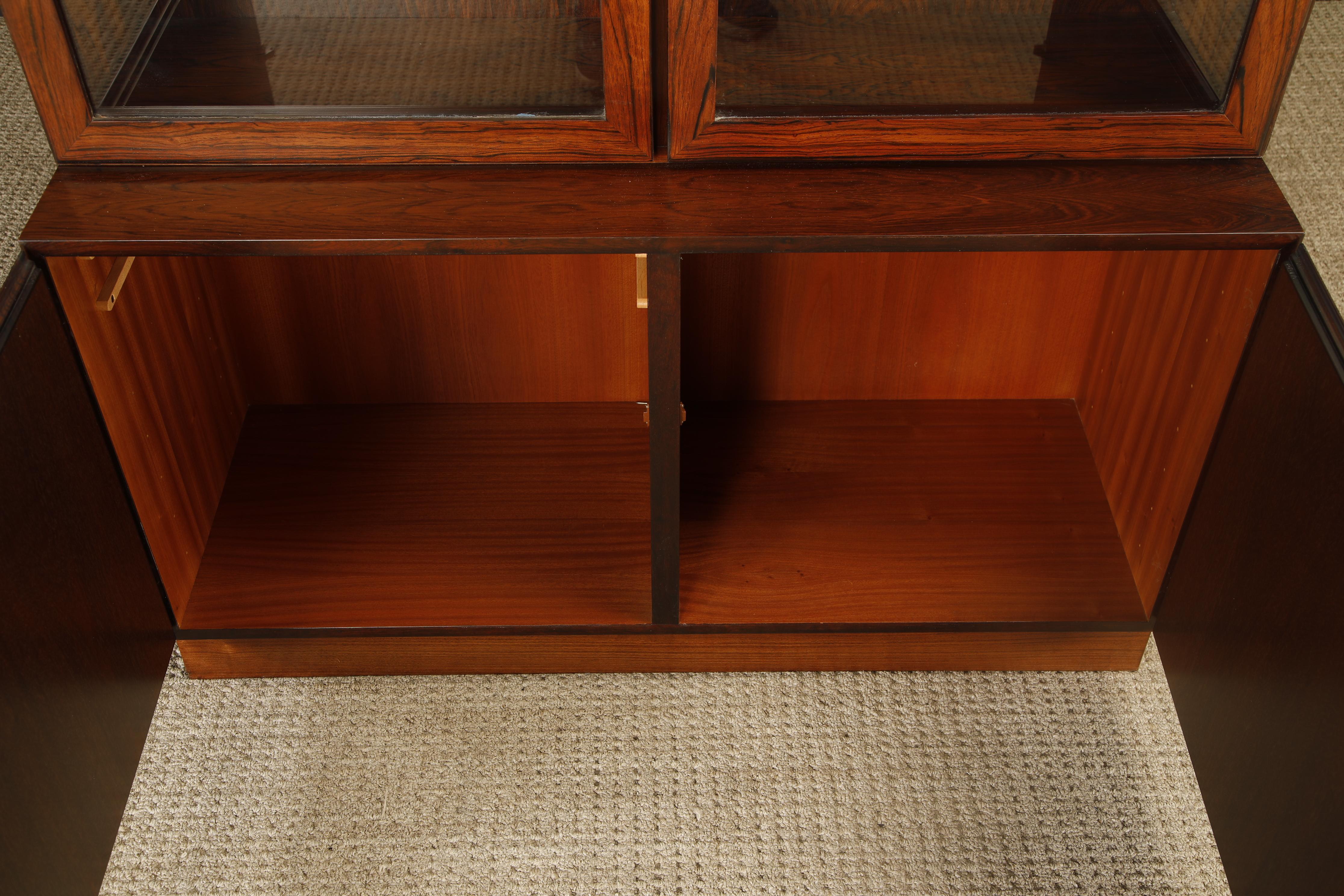 Rosewood Display Cabinet by Gunni Omann for Omann Jun Møbelfabrik 1960s, Signed For Sale 6