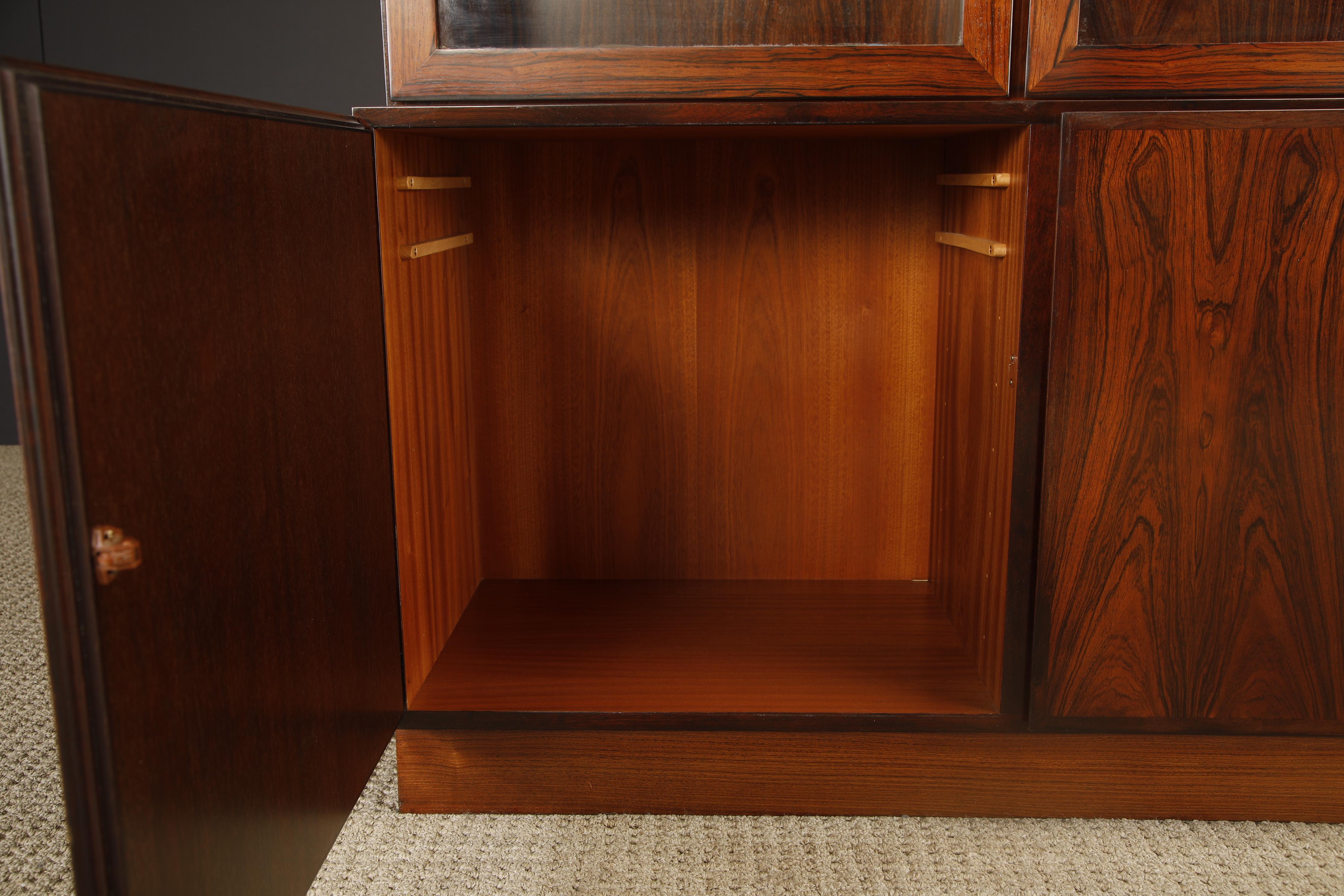 Rosewood Display Cabinet by Gunni Omann for Omann Jun Møbelfabrik 1960s, Signed For Sale 3