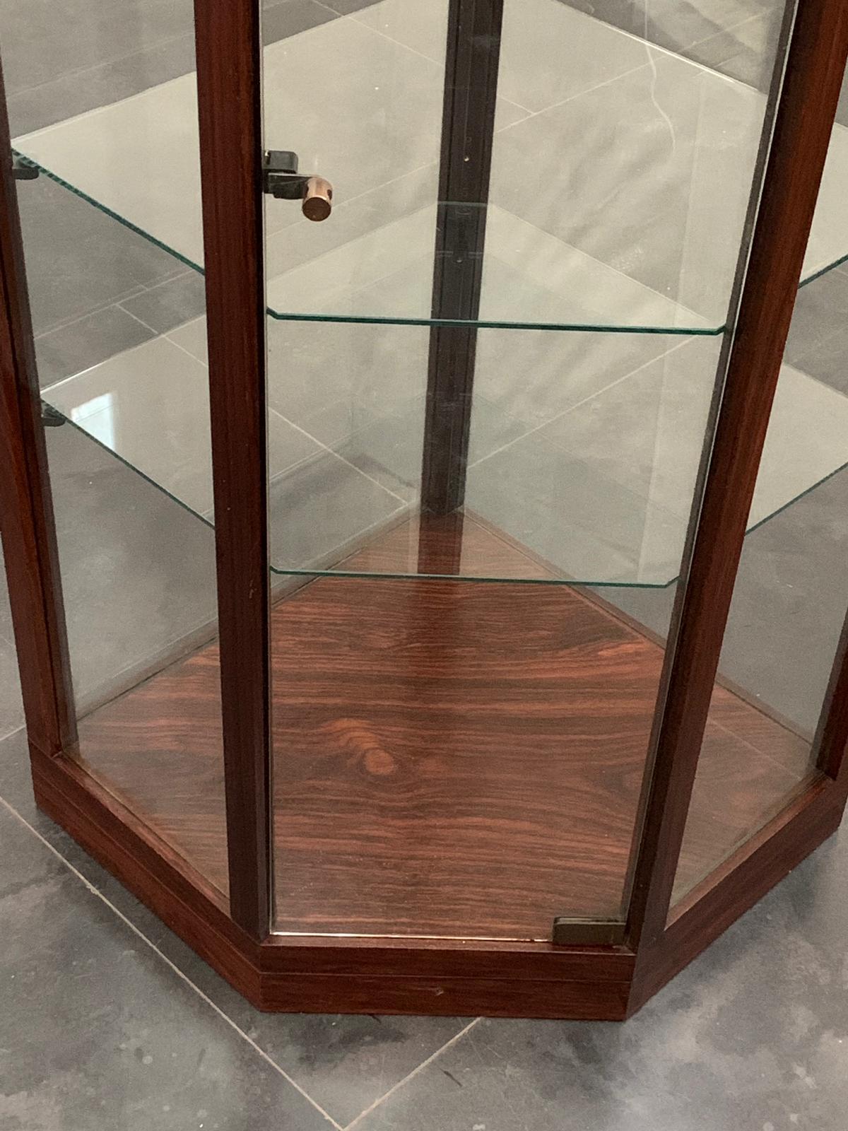 Mid-20th Century Rosewood Display Case, 1960s