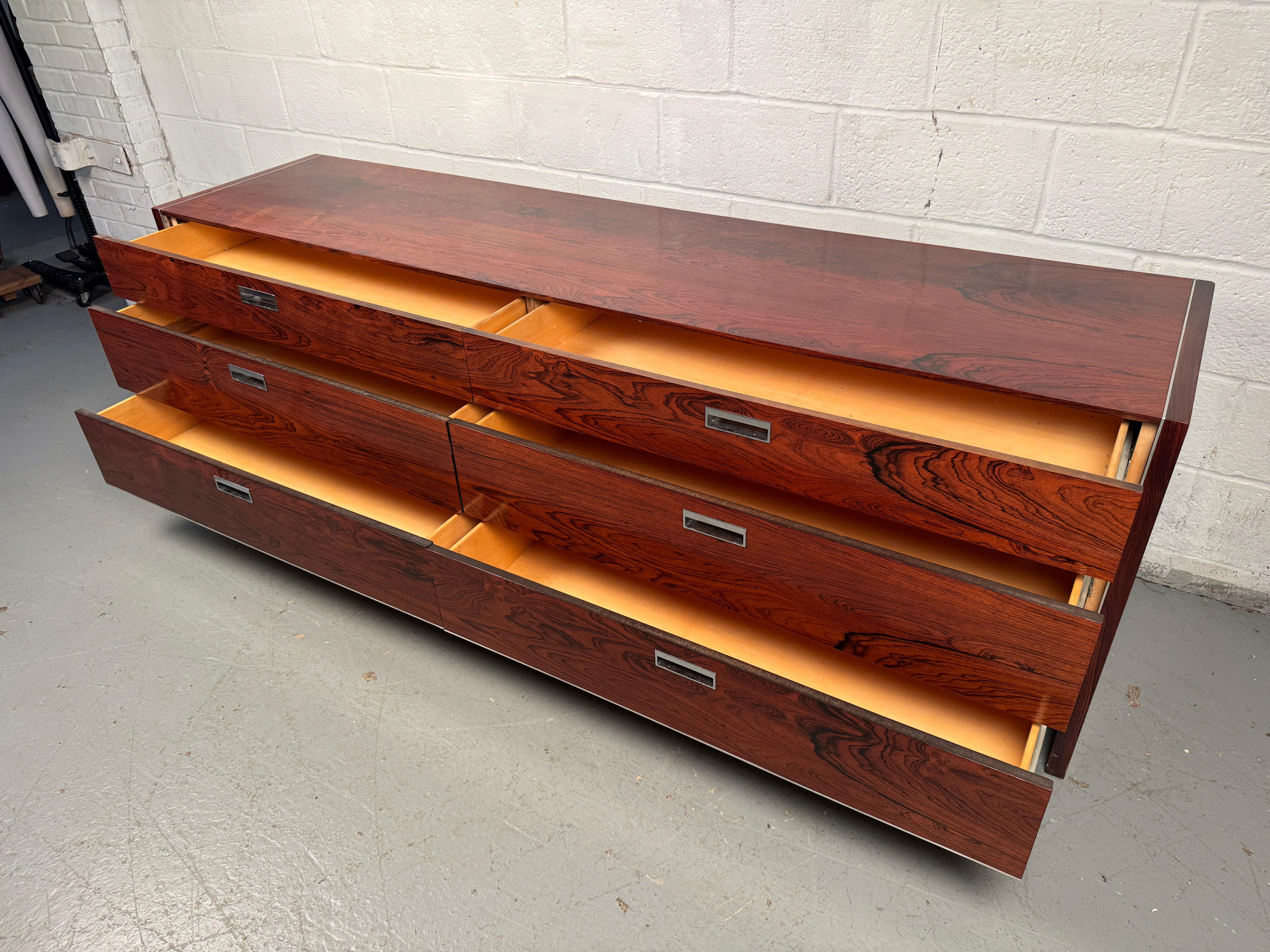 Rosewood Dresser Designed by Robert Baron For Glenn For Sale 6