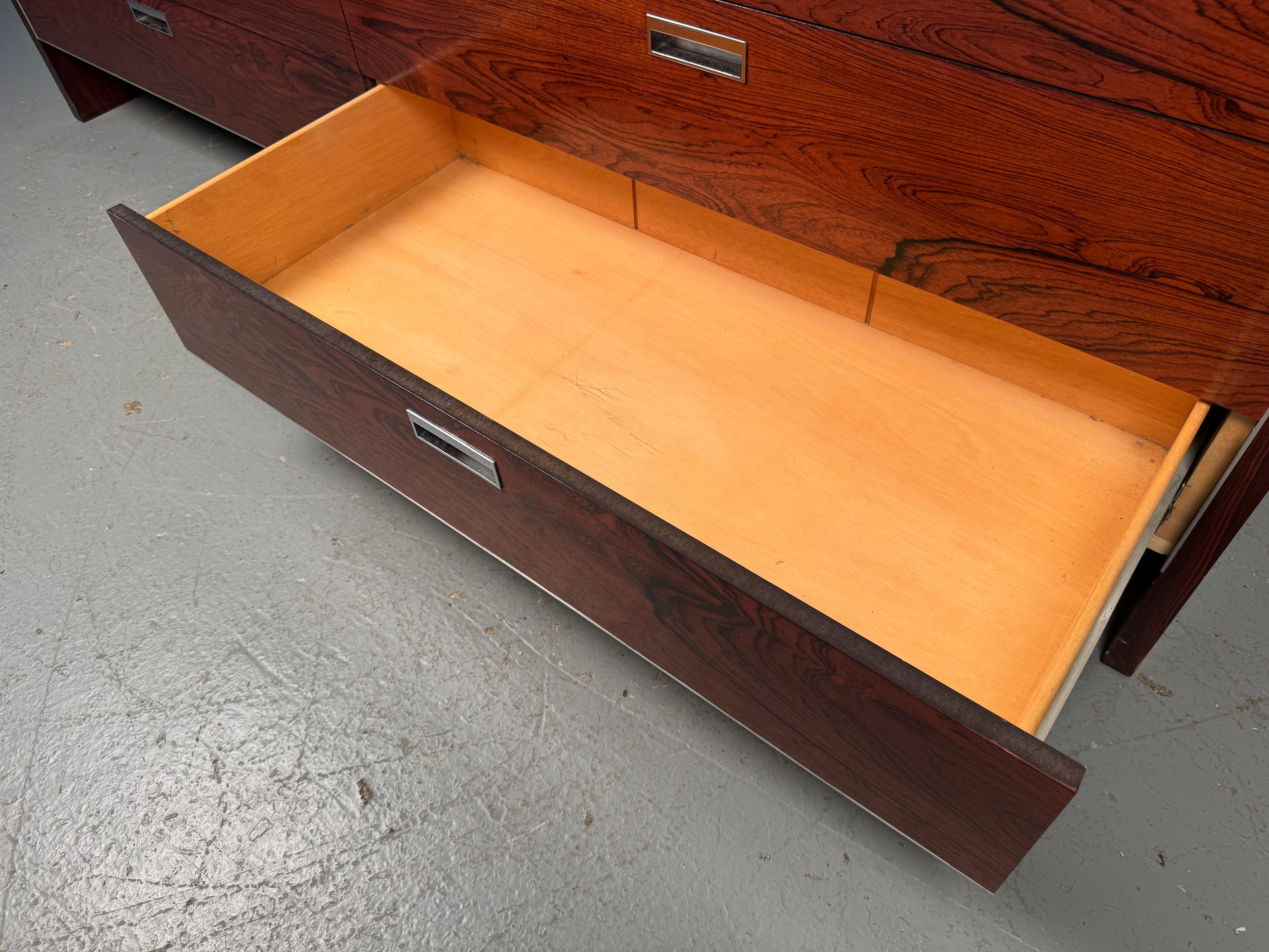 Rosewood Dresser Designed by Robert Baron For Glenn For Sale 9