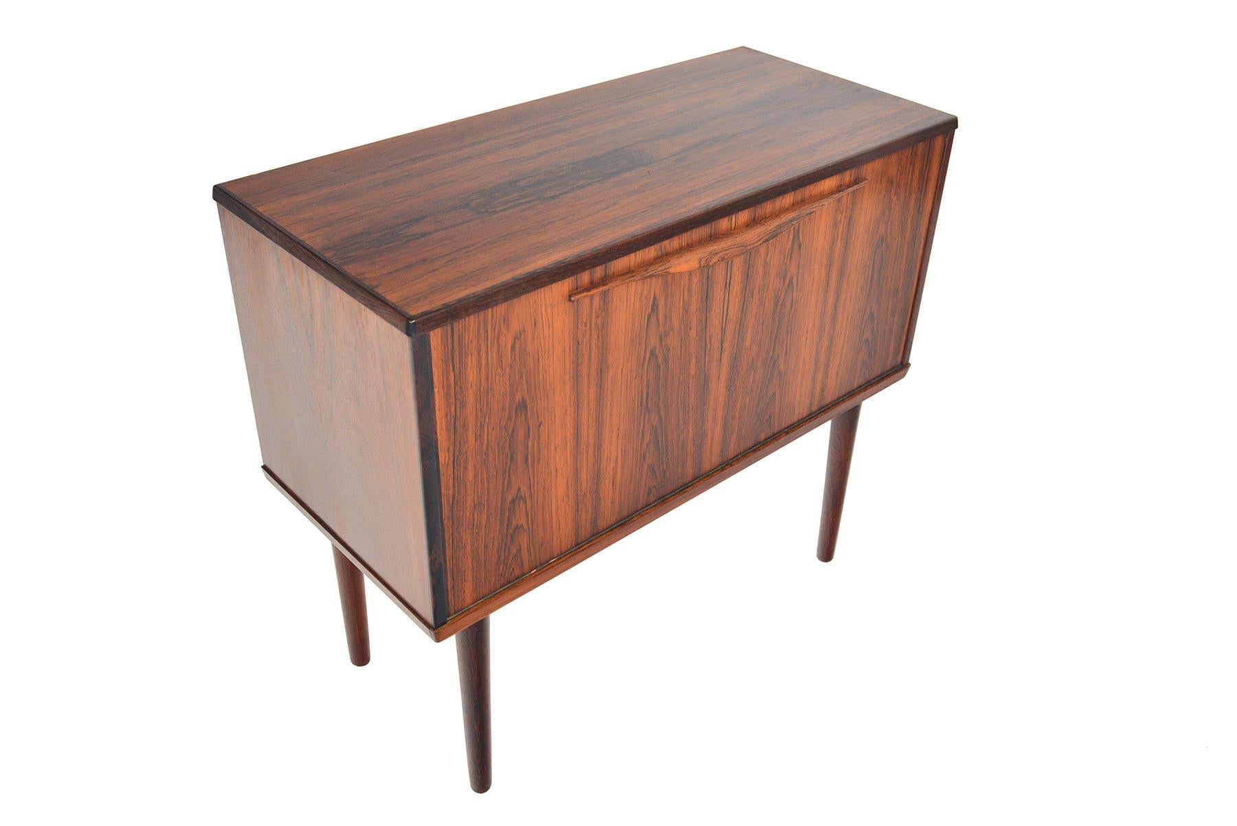 Danish Rosewood Drop Down Bar Chest by Lyby Mobler 