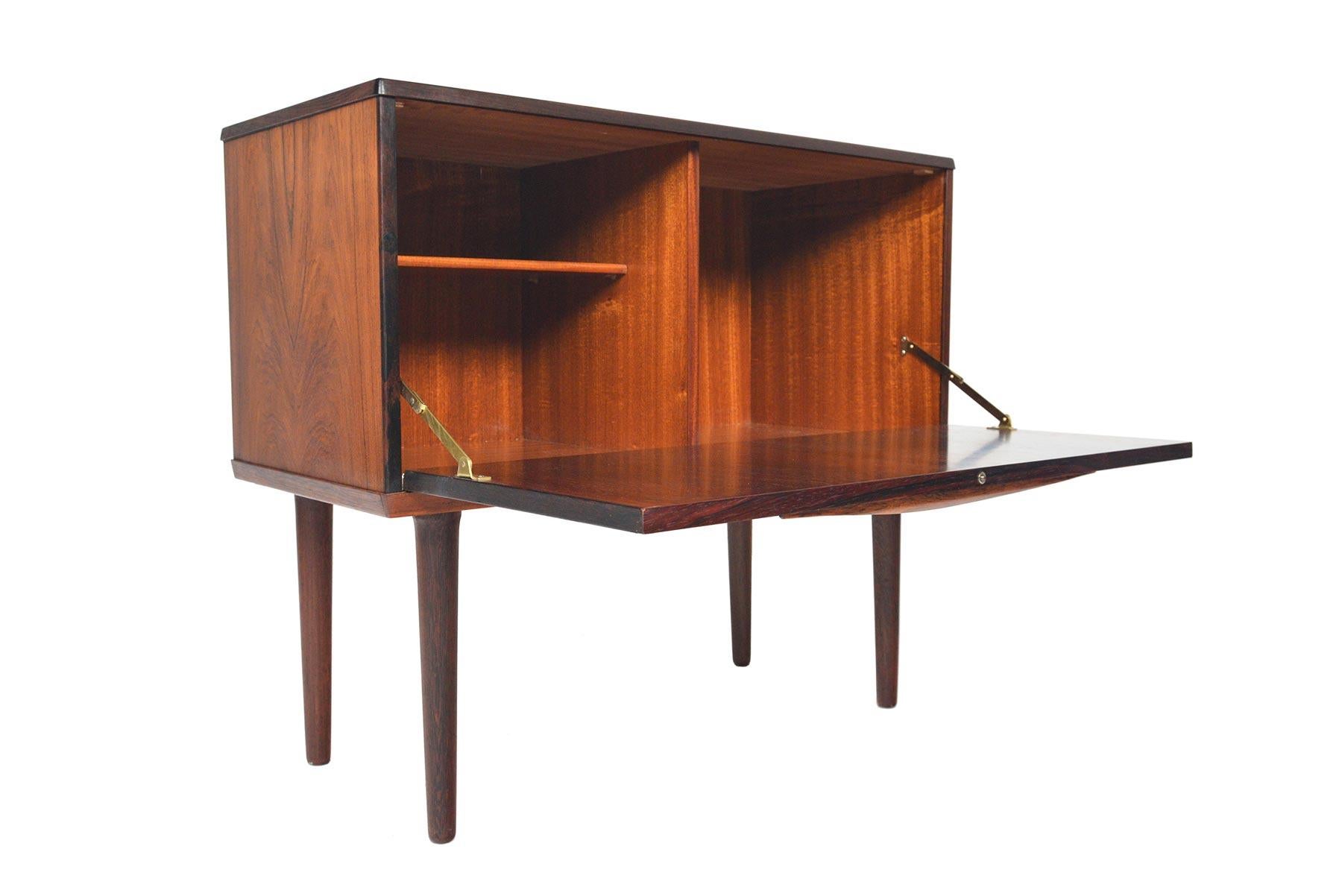 Rosewood Drop Down Bar Chest by Lyby Mobler  In Good Condition In Berkeley, CA