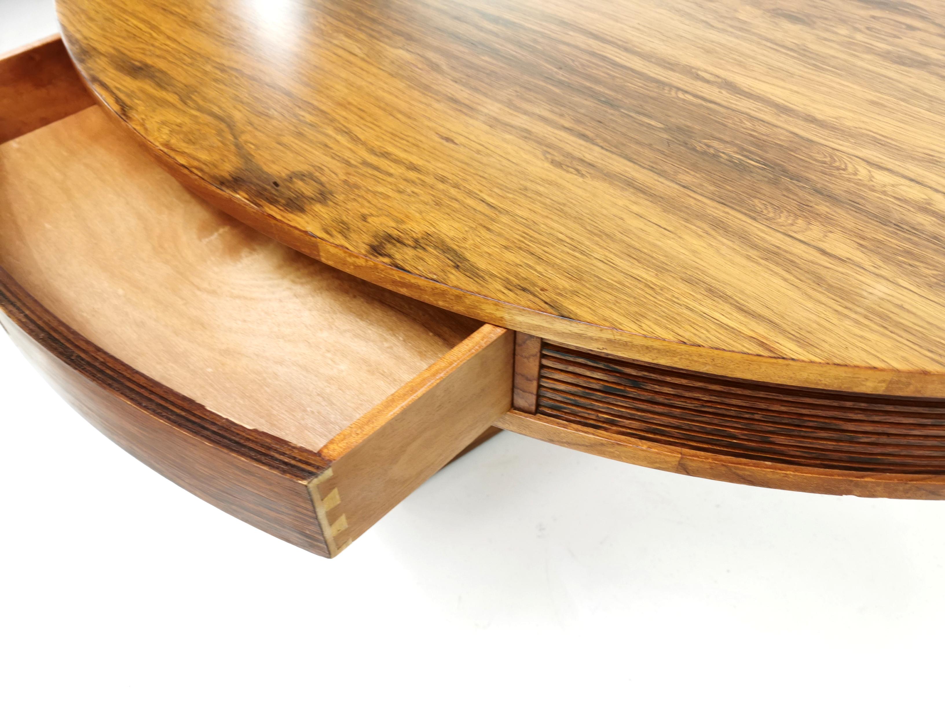 Rosewood Drum Dining Table by Robert Heritage for Archie Shine, 1960s 4