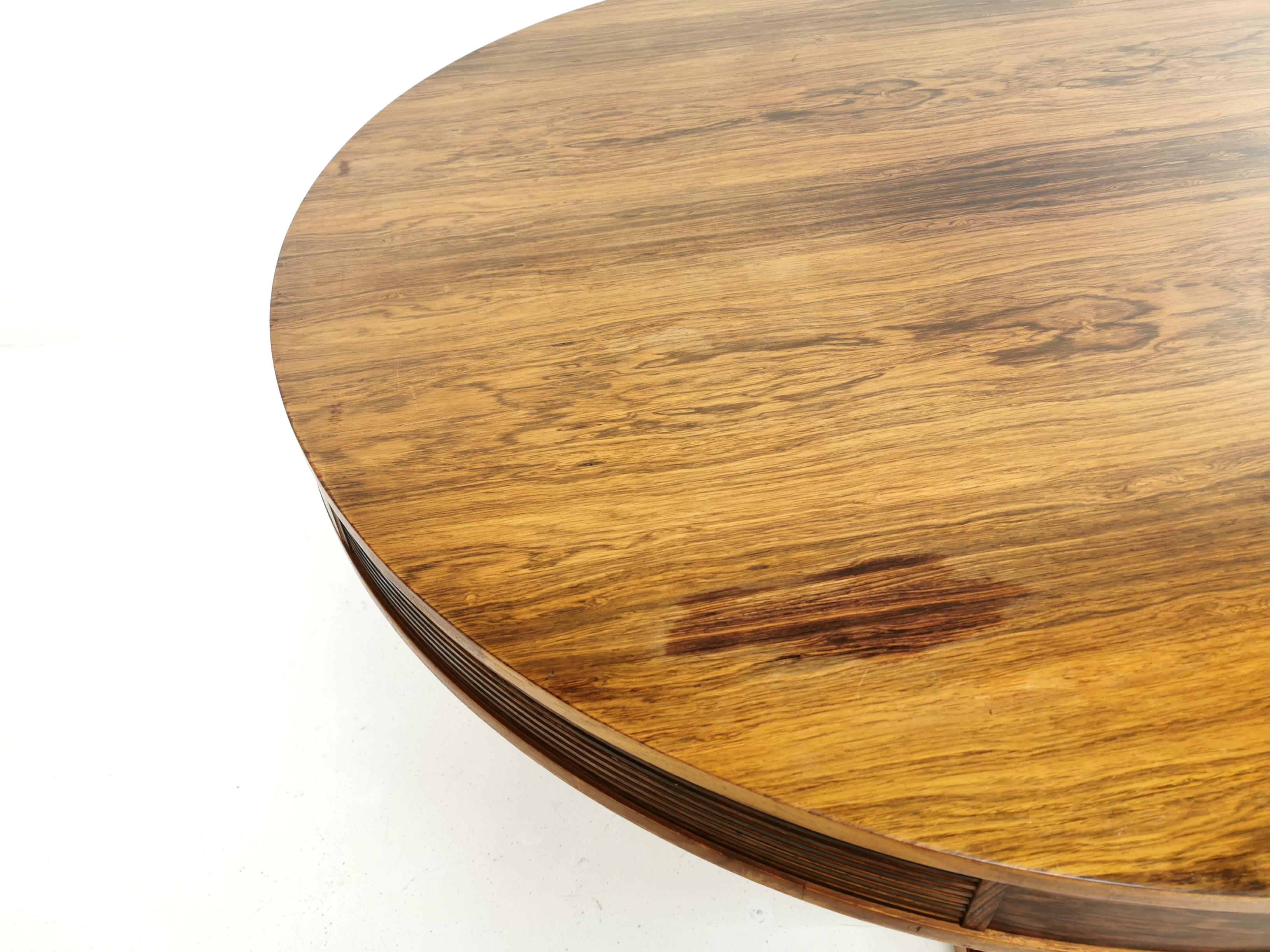 Rosewood Drum Dining Table by Robert Heritage for Archie Shine, 1960s 3