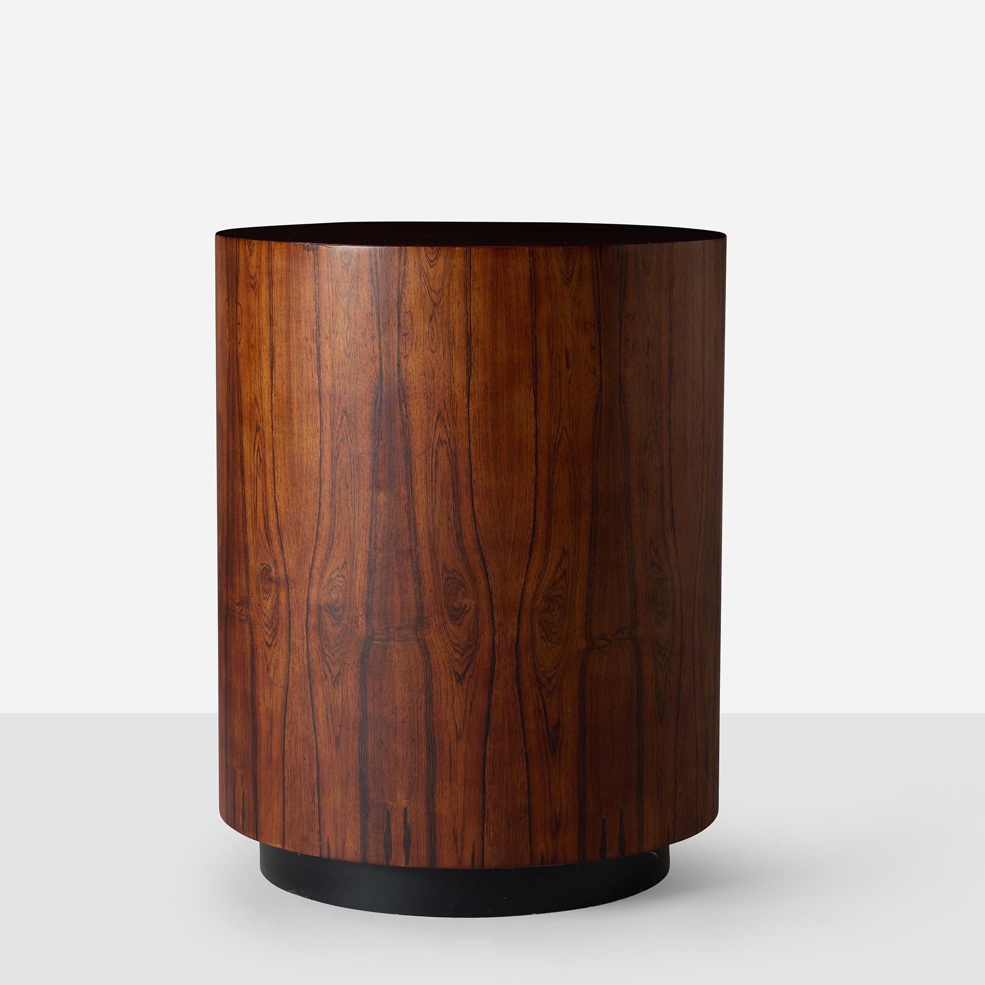 Moderne Rosewood Drum Side Table by Harvey Probber en vente