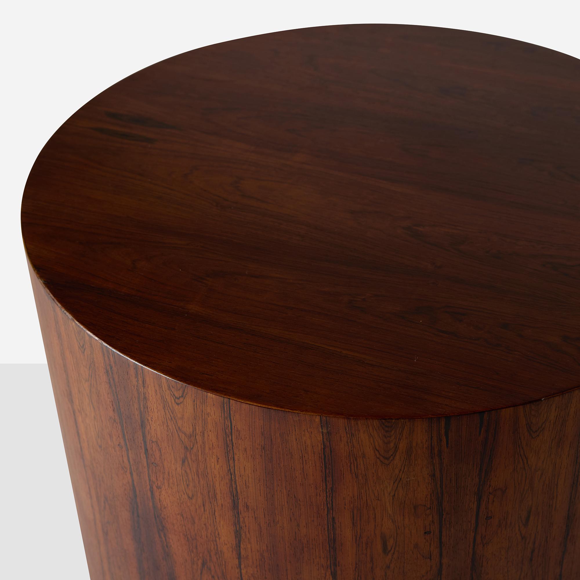 Américain Rosewood Drum Side Table by Harvey Probber en vente