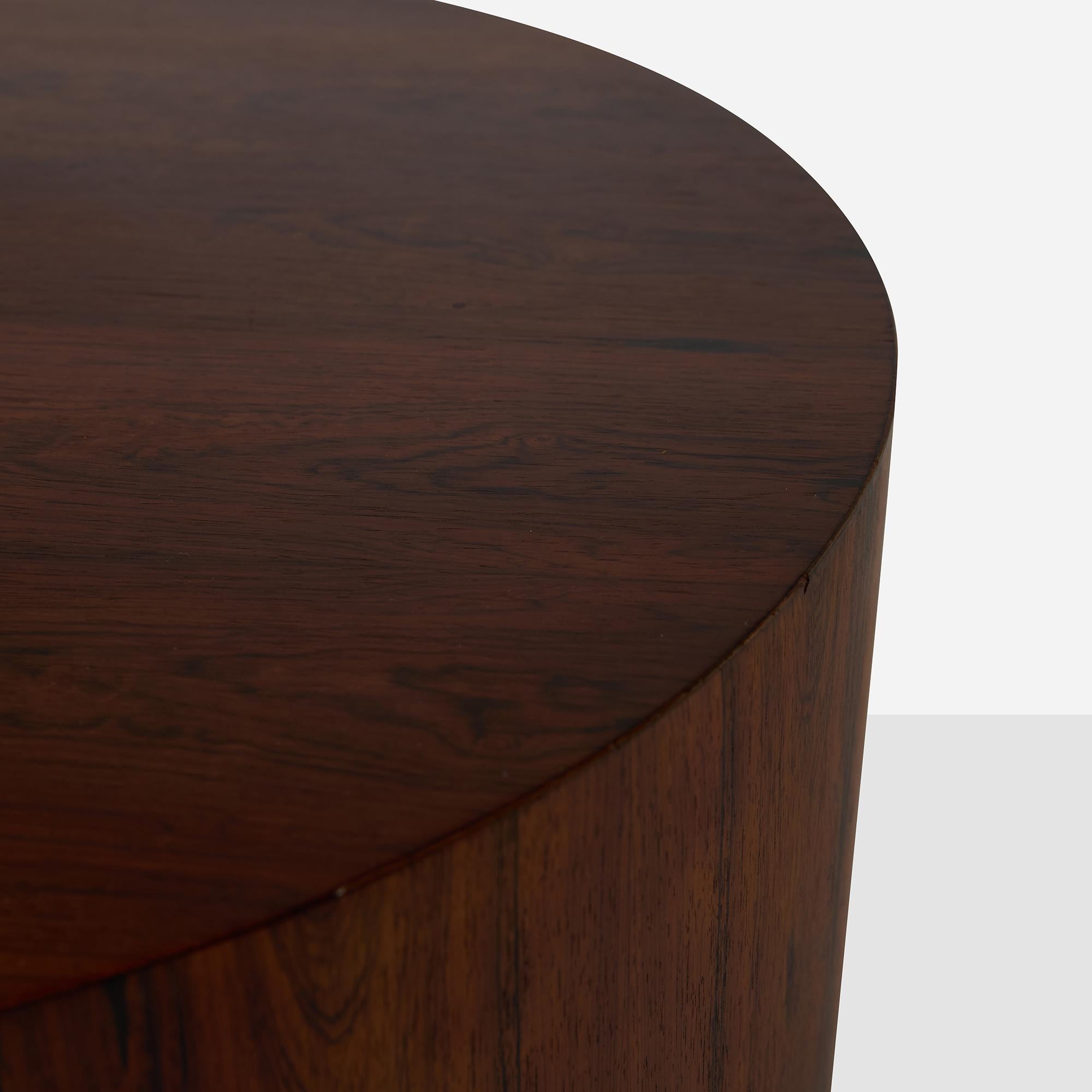 Rosewood Drum Side Table by Harvey Probber Bon état - En vente à San Francisco, CA