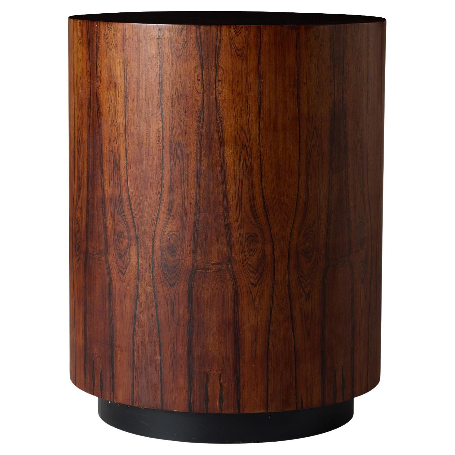 Rosewood Drum Side Table by Harvey Probber en vente