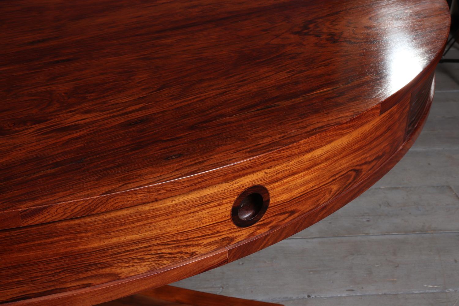 British Rosewood Drum Table by Robert Heritage for Archie Shine, circa 1957