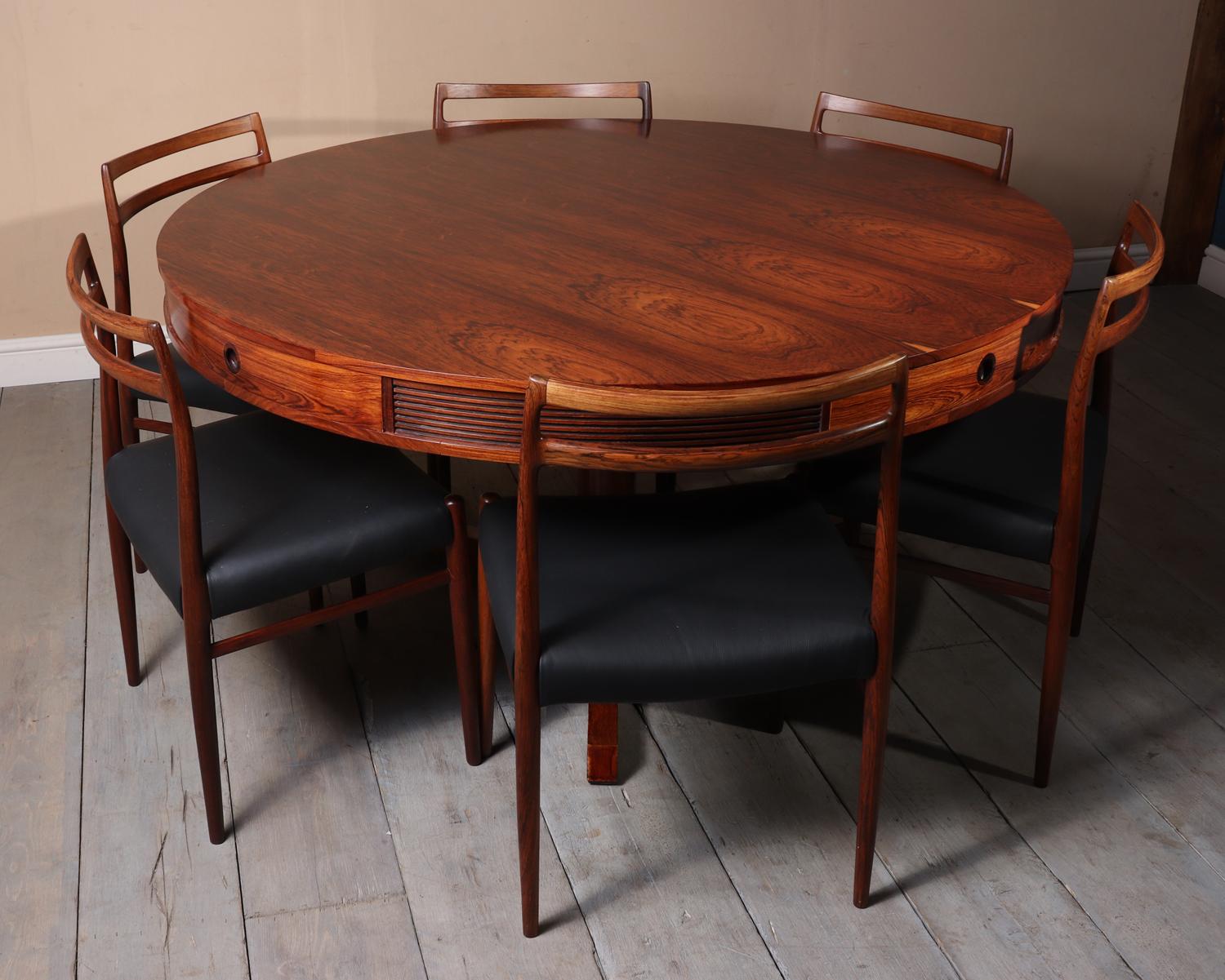 Mid-20th Century Rosewood Drum Table by Robert Heritage for Archie Shine, circa 1957