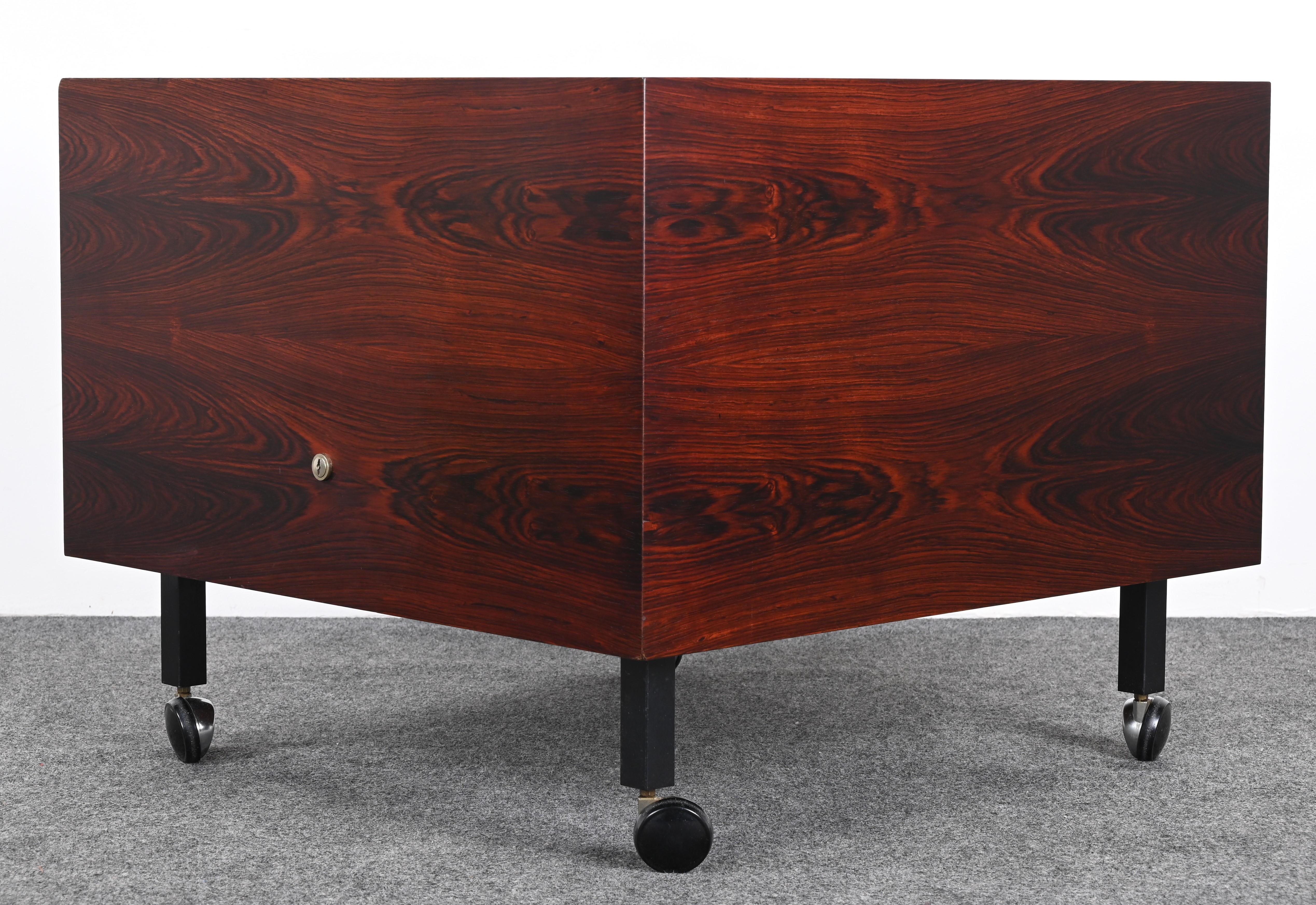 Rosewood Dry Bar Attributed to Arne Vodder for Sibast, 1950s 4