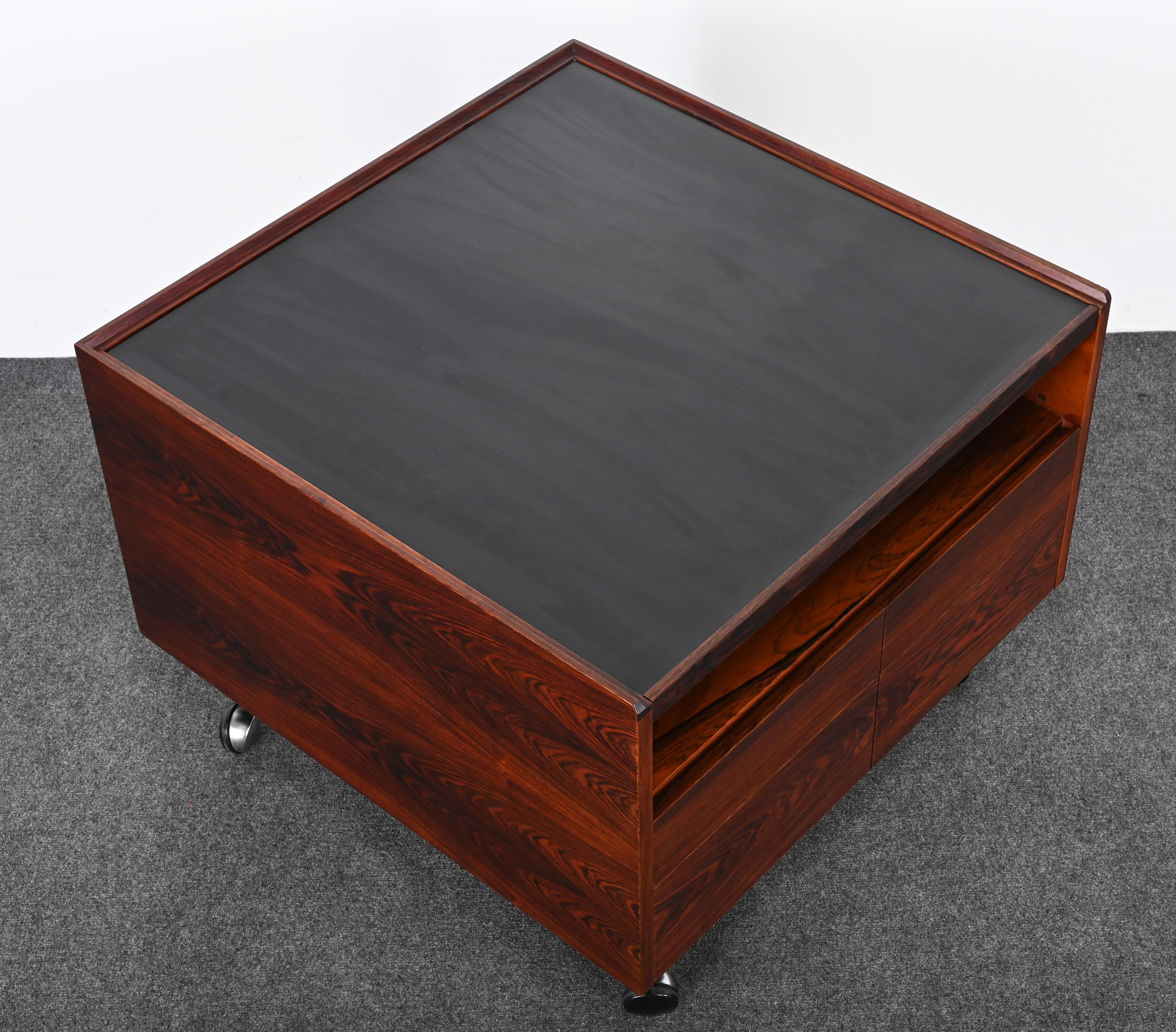 Danish Rosewood Dry Bar Attributed to Arne Vodder for Sibast, 1950s