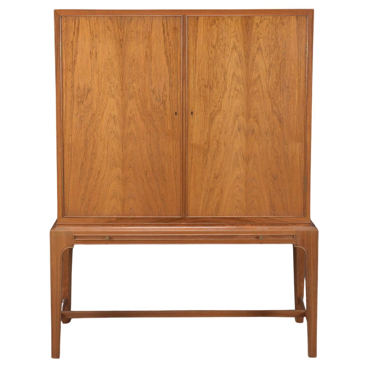 Rosewood Drybar, Cabinet by C.B. Hansen, Kaare Klint Style.Signed. For Sale