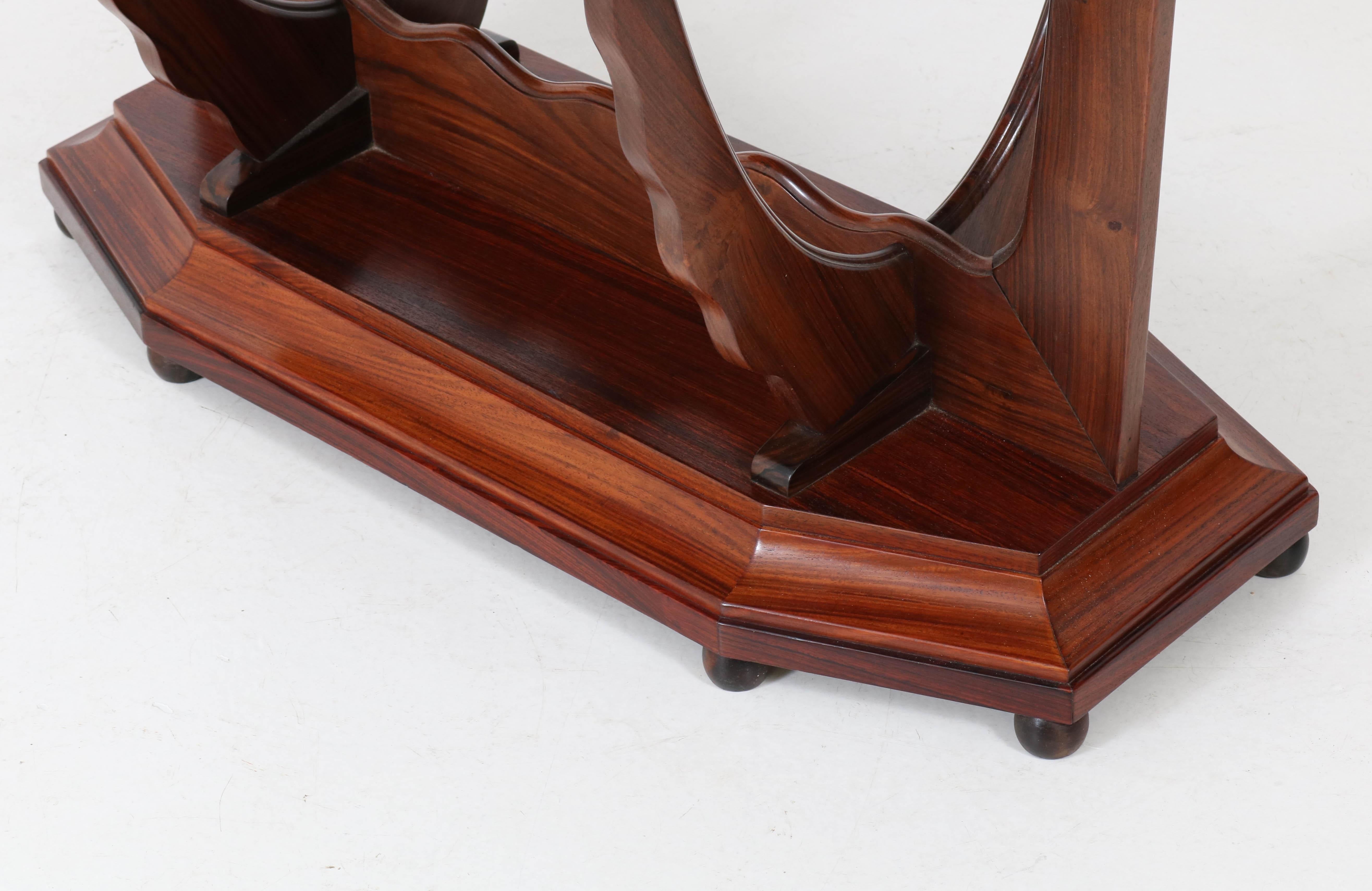 Early 20th Century Rosewood Dutch Art Deco Amsterdam School Side Table by Max Coini, 1920s