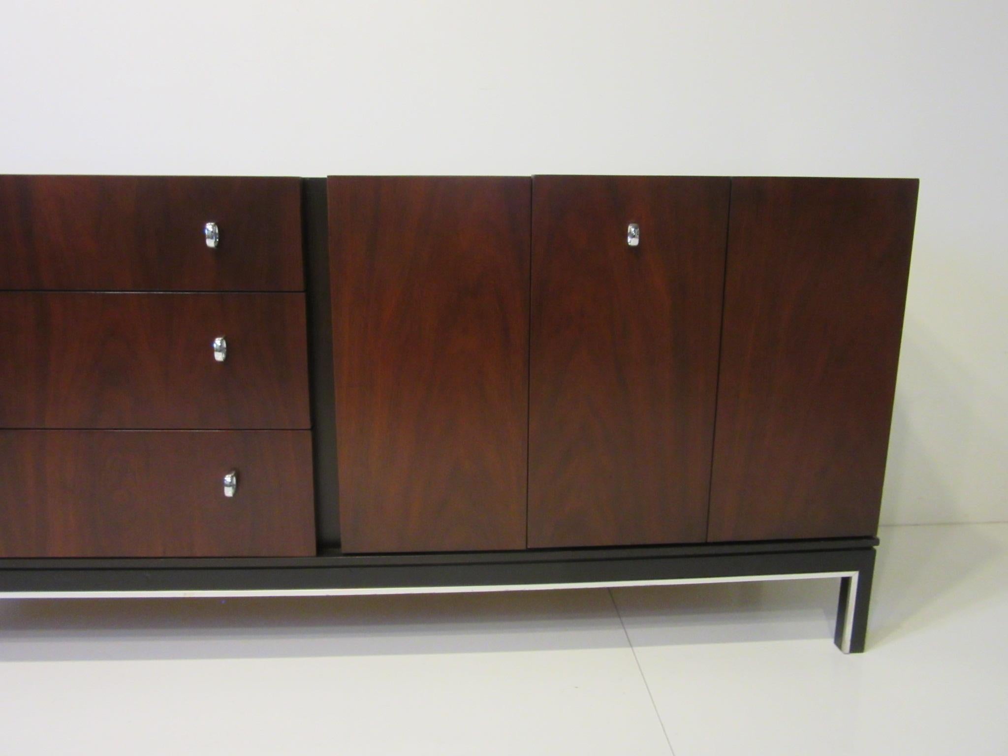 Mid-Century Modern Rosewood Ebony Dresser / Credenza by American of Martinsville