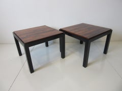 Rosewood / Ebony Parson Side Tables in the Style of Milo Baughman