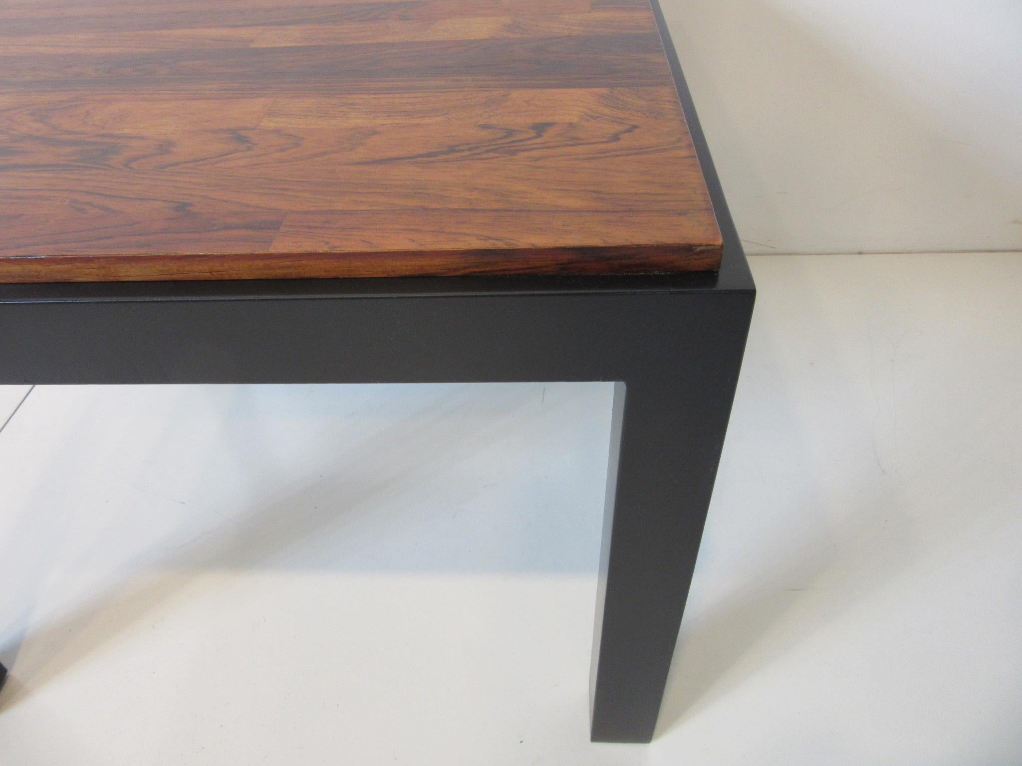 Rosewood / Ebony Parson Side Tables in the Style of Milo Baughman 1