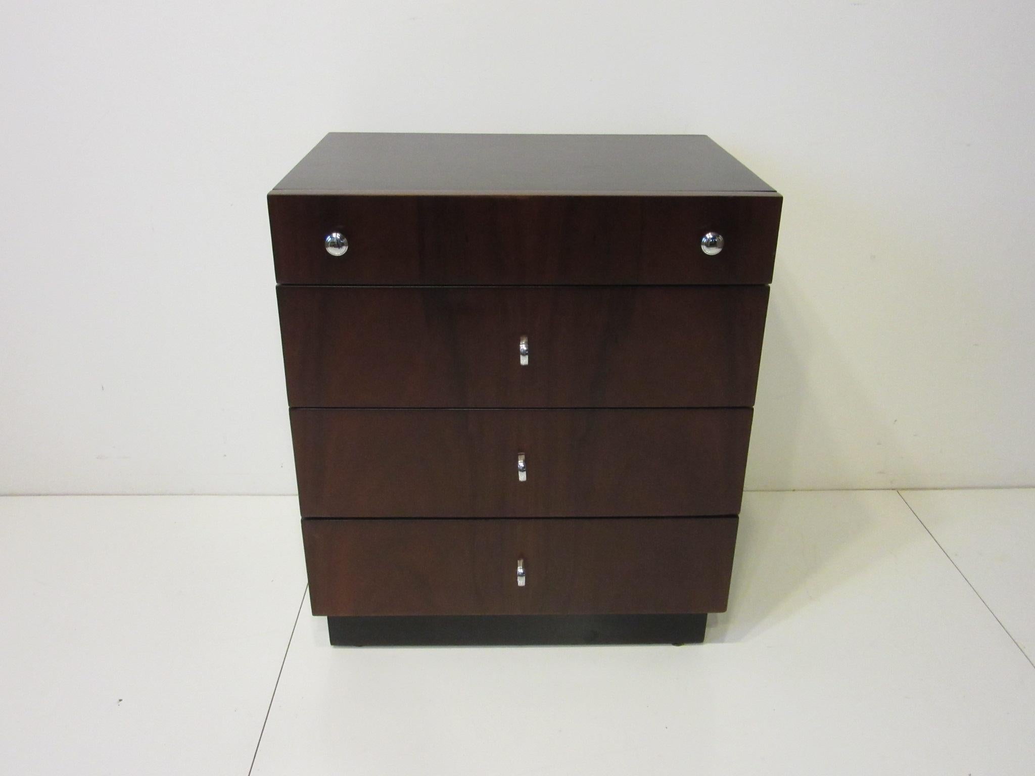 Rosewood Ebony Small Chest / Nightstand by American of Martinsville  2