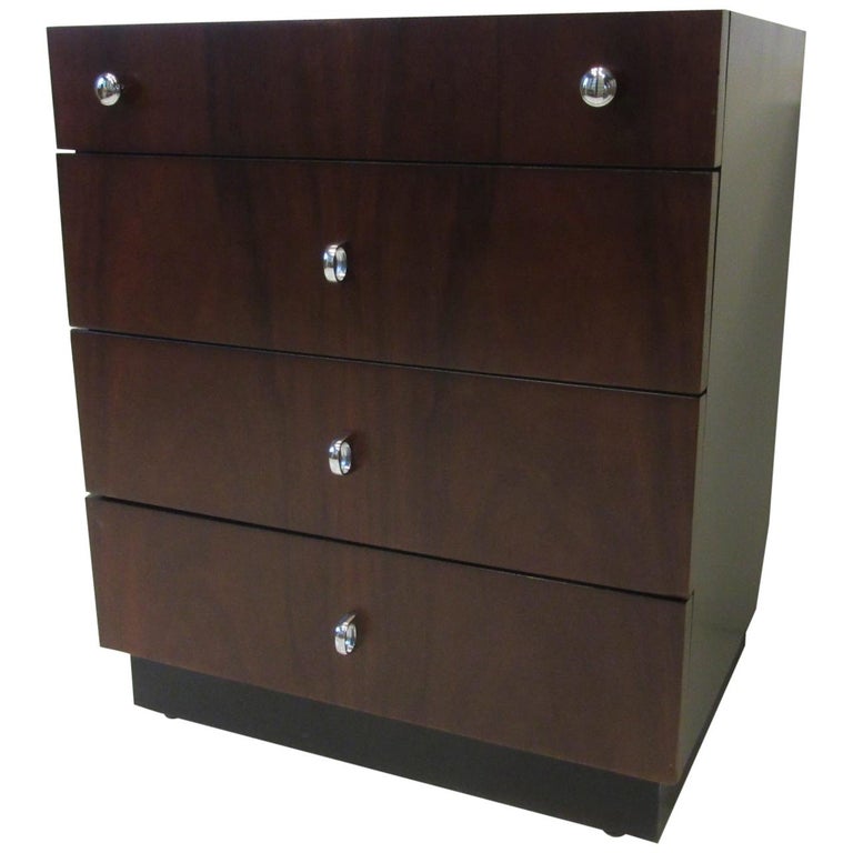 Rosewood Ebony Small Chest / Nightstand by American of Martinsville For