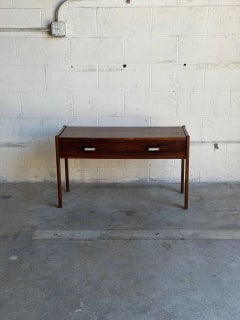 Rosewood Entry Table with Two Drawers Danish Mid-Century Modern 1960s