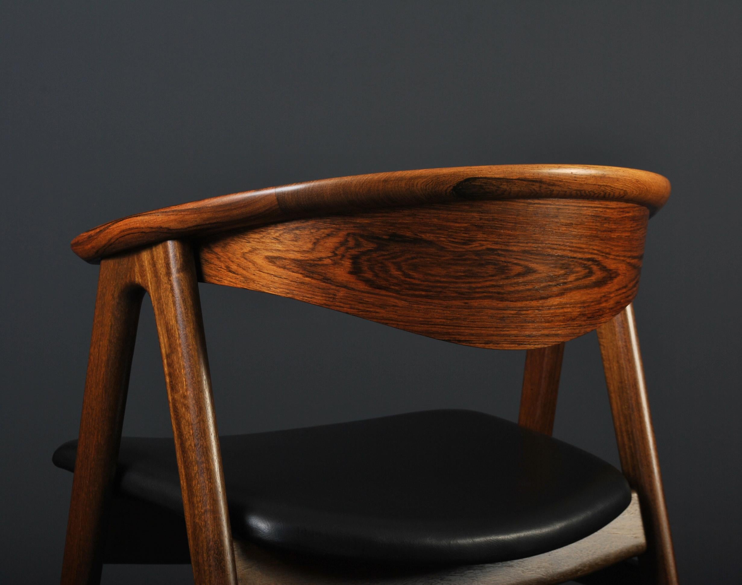 Rosewood Erik Kirkegaard Desk Chair 6