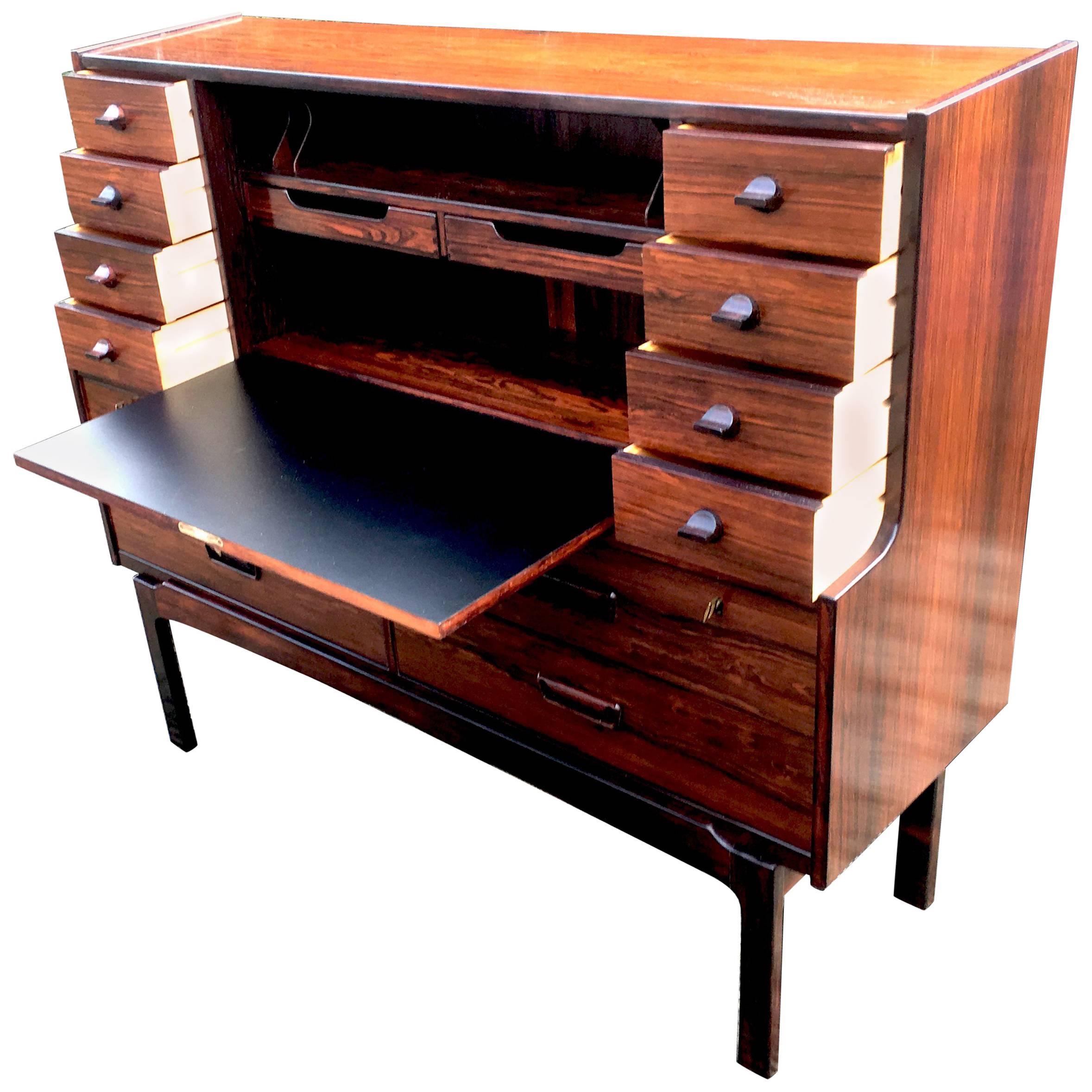 Rosewood Escritoire/Bureau/Desk by Arne Wahl Iversen for Vinde Mobelfabrik