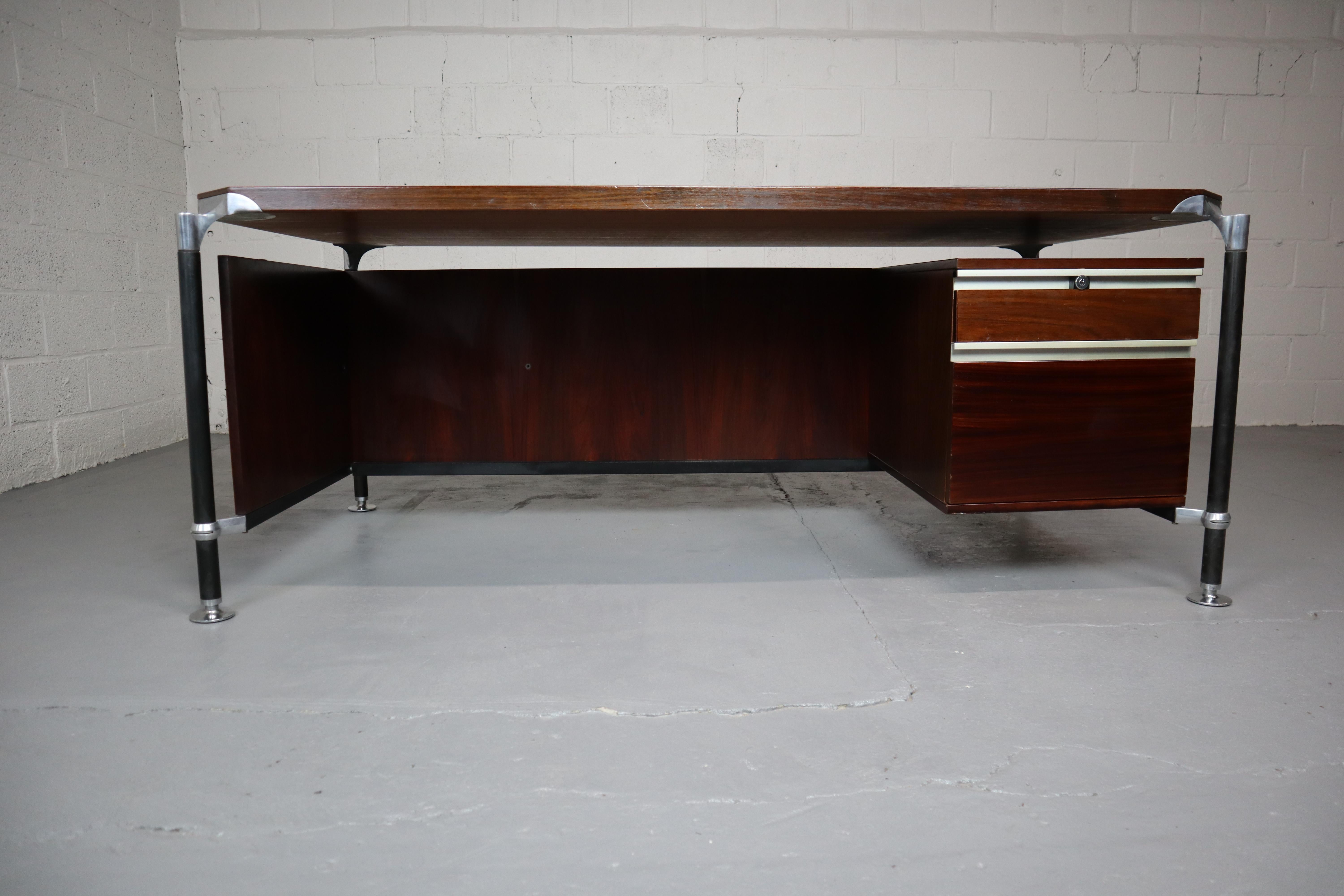 Rosewood Executive Desk by Ico & Luisa Parisi for Mim Roma 2