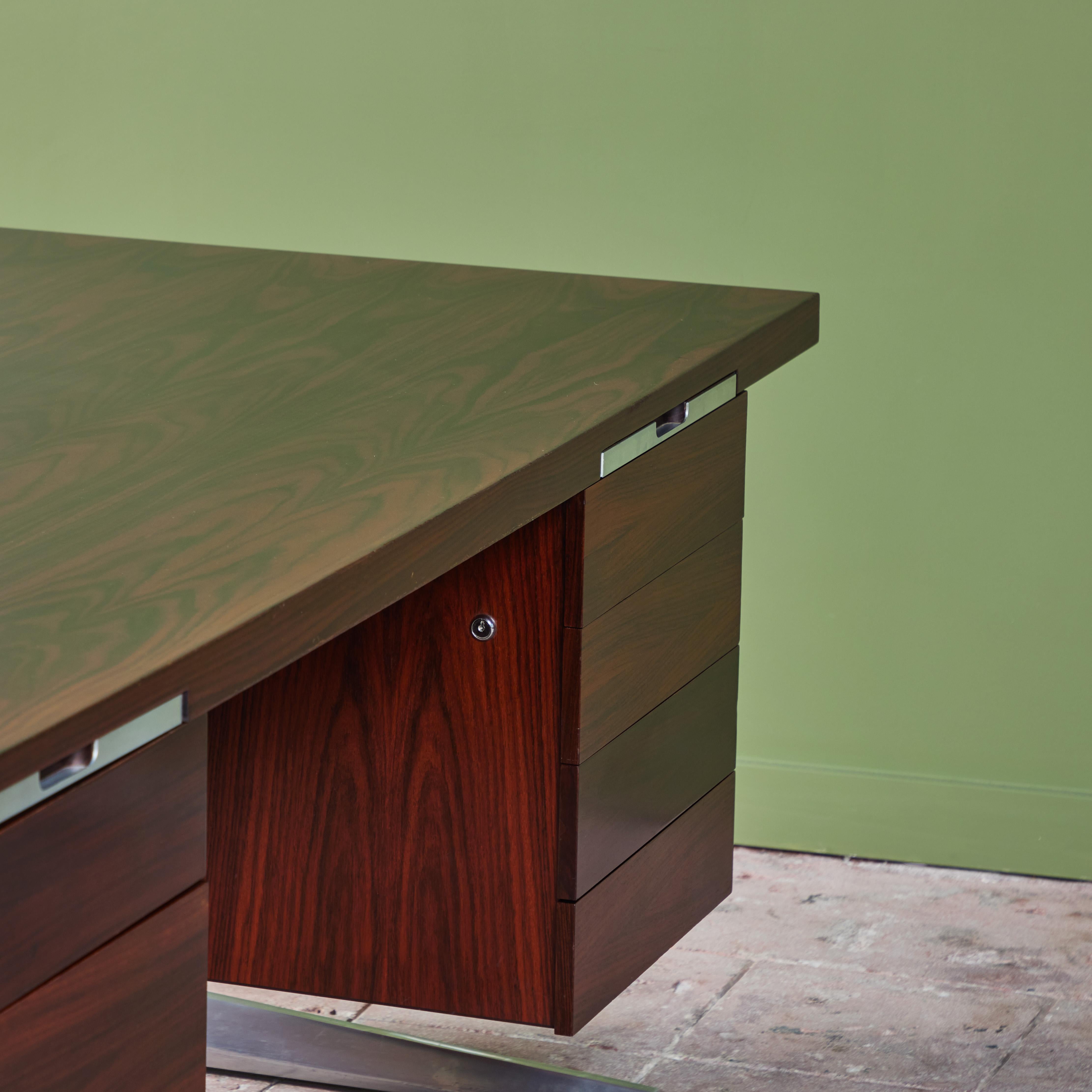 Rosewood Executive Desk for Nipu For Sale 8