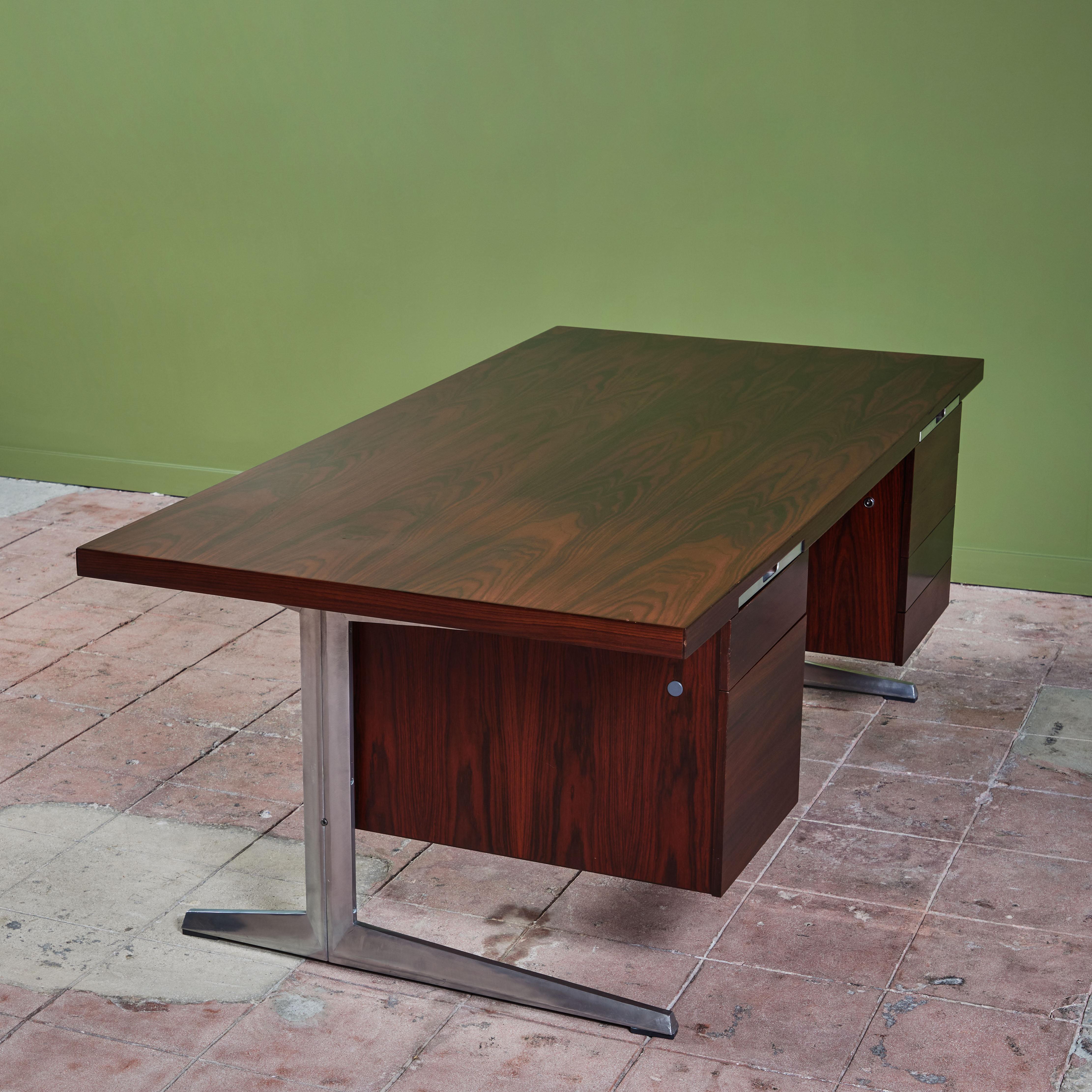 Rosewood Executive Desk for Nipu For Sale 1