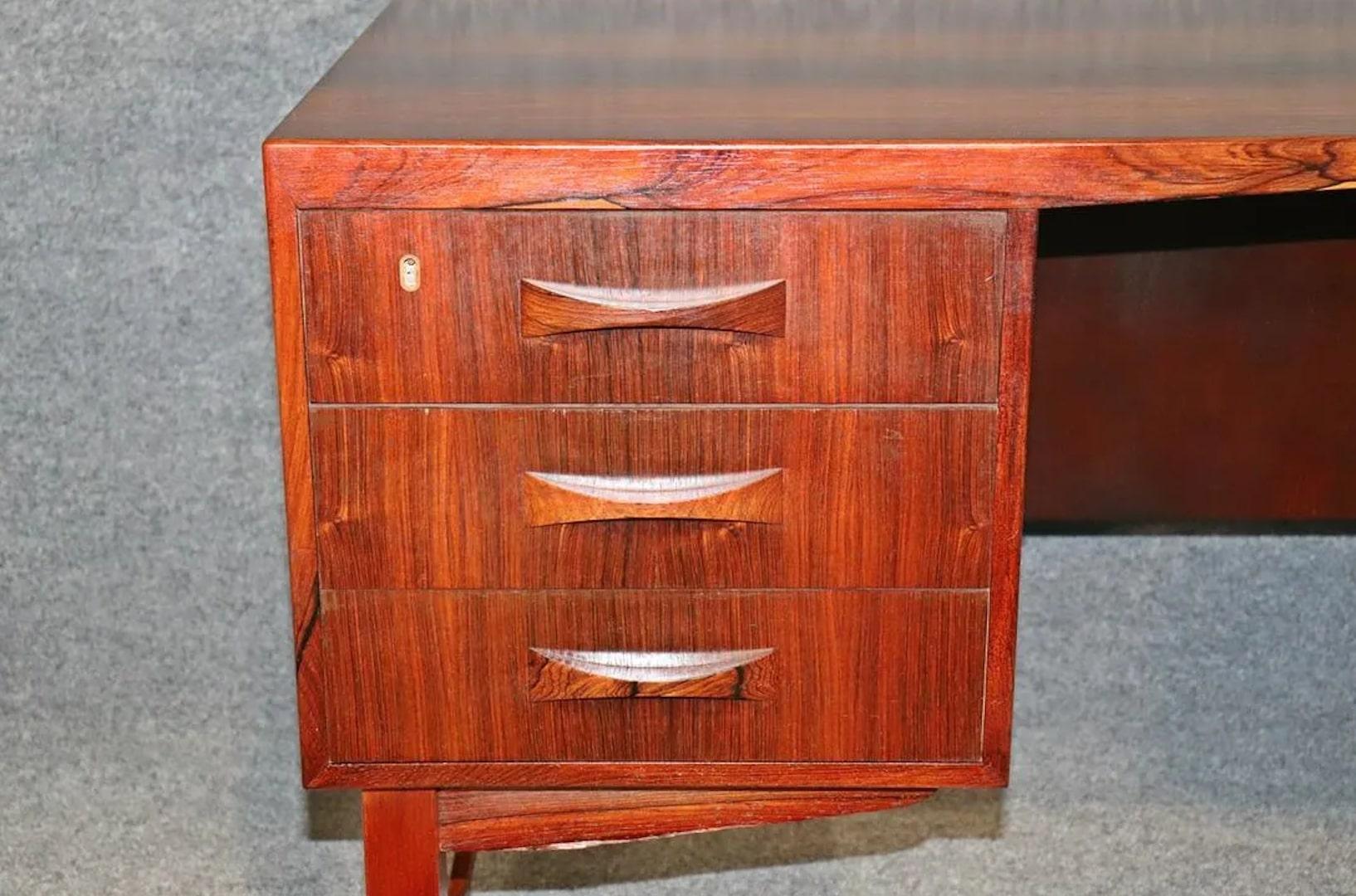 Rosewood Executive Desk For Sale 4