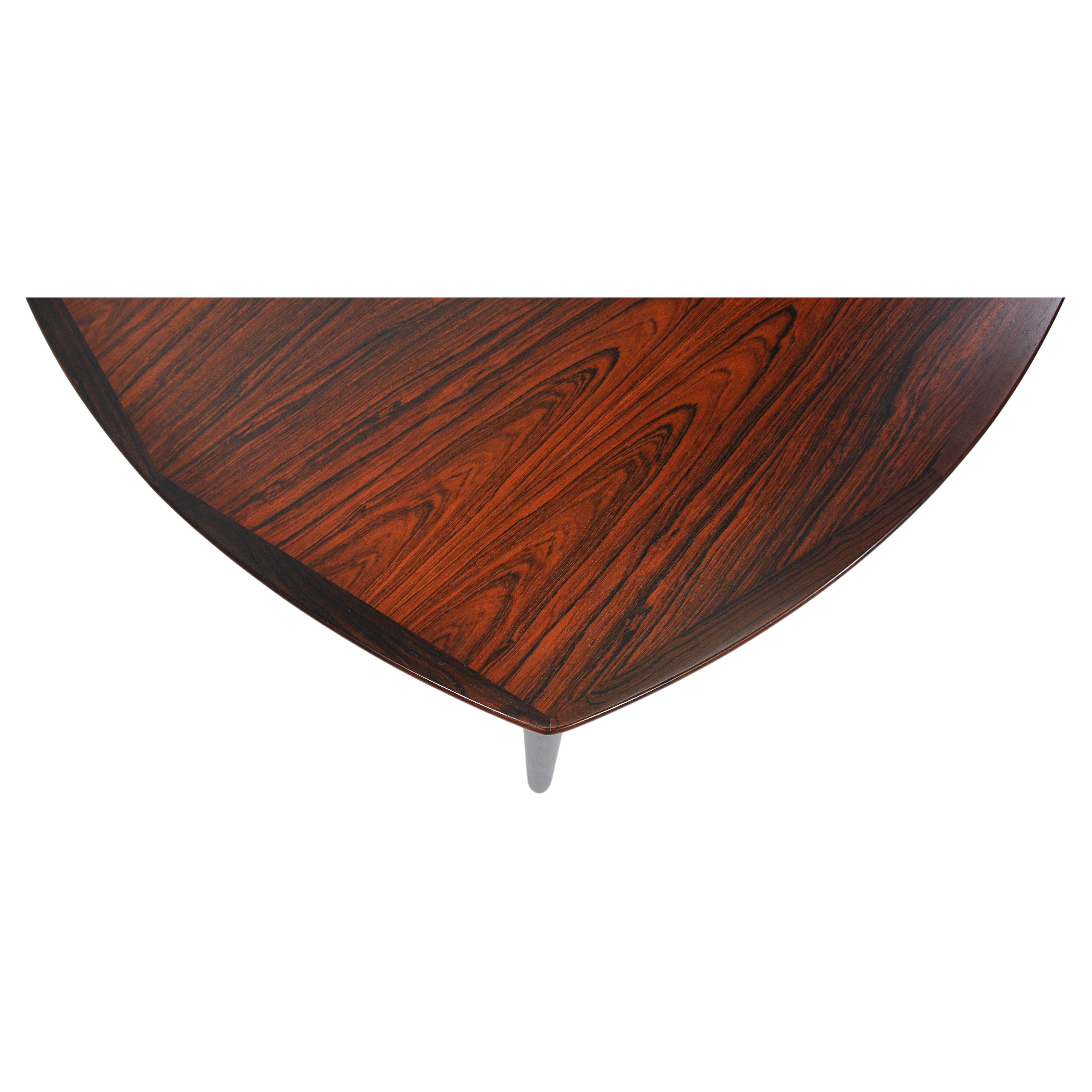 Vintage Danish Rosewood Oval Extension Dining Table by Rastad Relling 1
